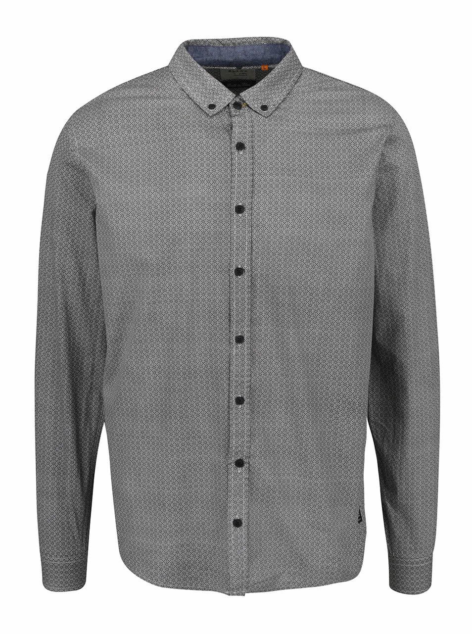 Krémovo-šedá vzorovaná košile Blend