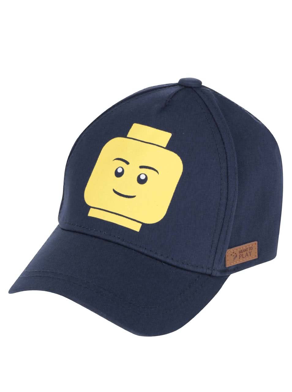 Tmavě modrá klučičí kšiltovka se žlutým potiskem LEGO Wear Carlos
