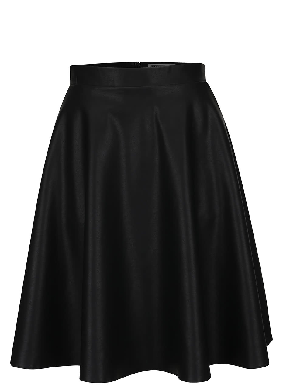 Černá koženková sukně s kapsami Noisy May Anna
