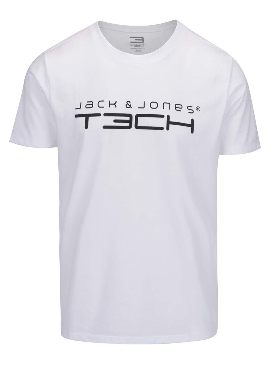 Bílé triko s nápisem Jack & Jones Foam