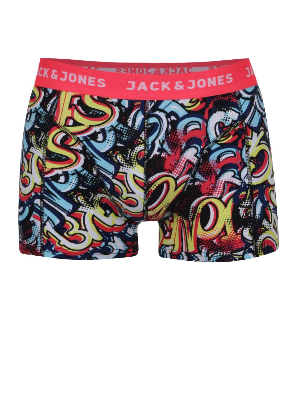 Modro-růžové vzorované boxerky Jack & Jones Clue