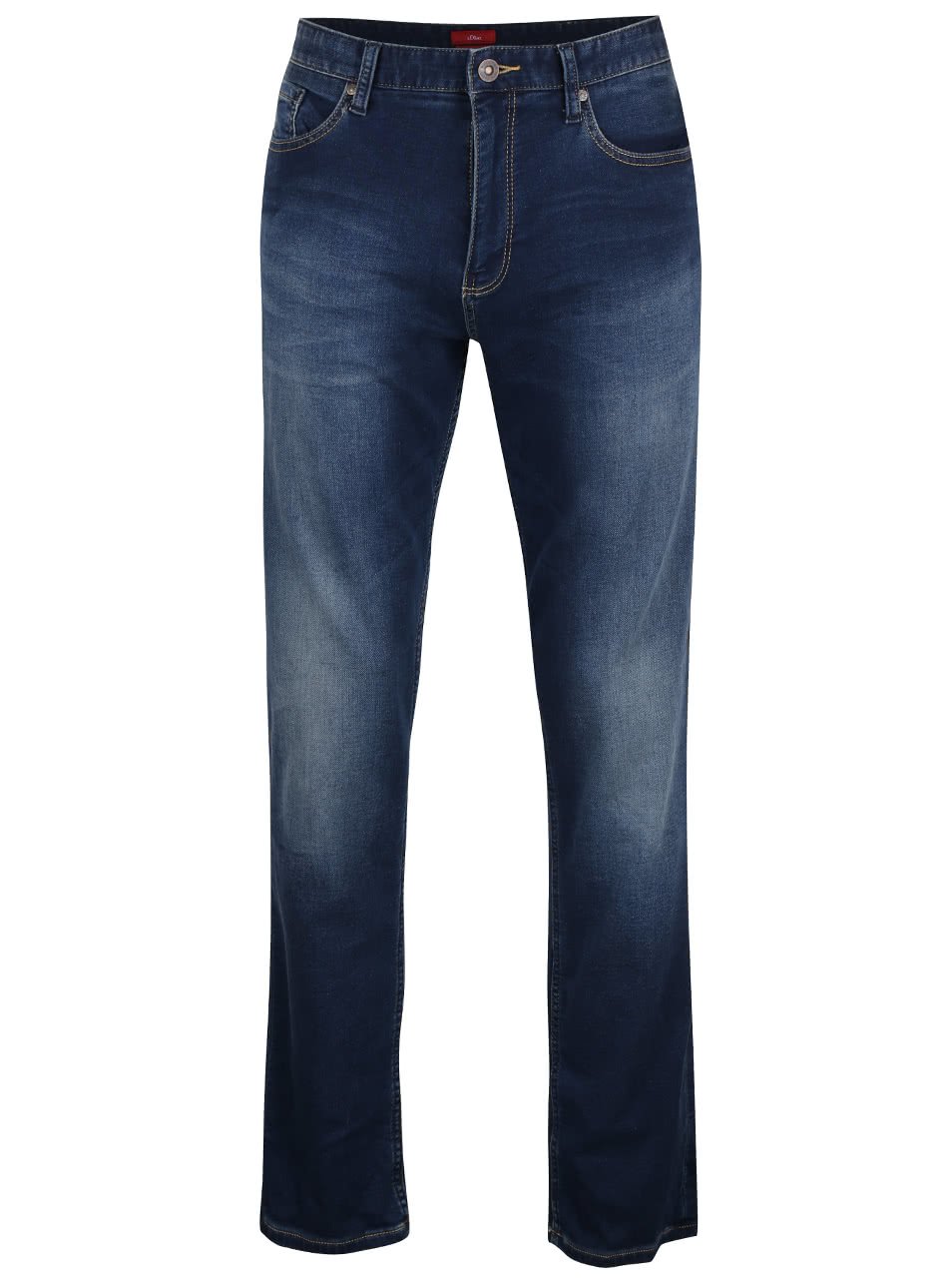 Tmavě modré pánské džíny s vyšisovaným efektem s.Oliver