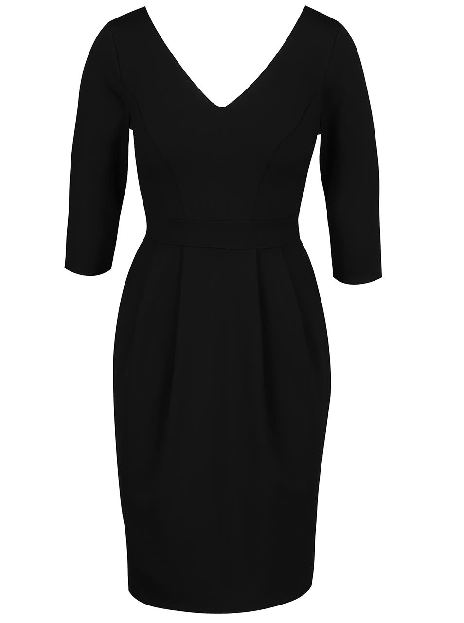 Černé šaty s 3/4 rukávy Closet