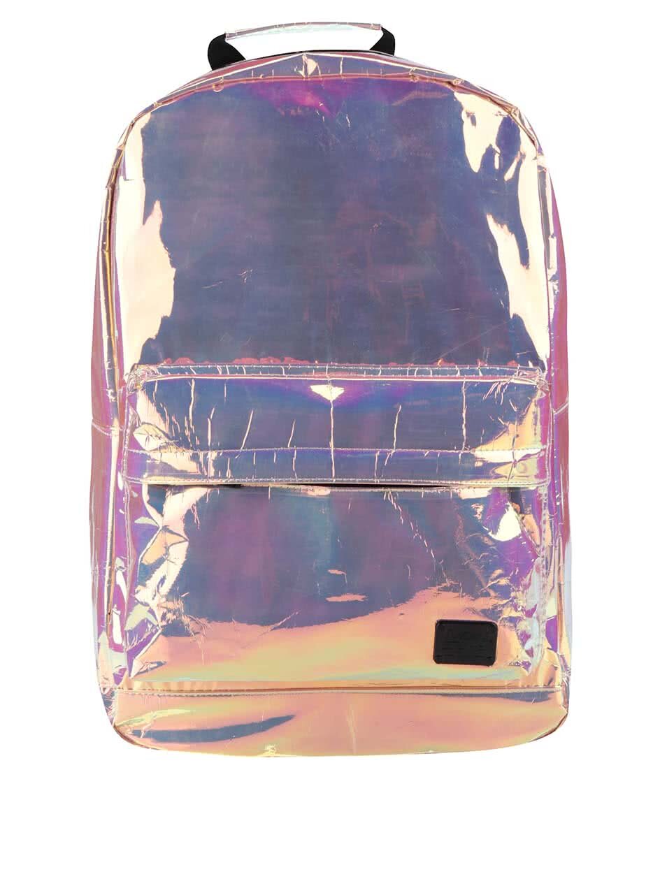 Růžový dámský holografický batoh Spiral Holographic 18 l