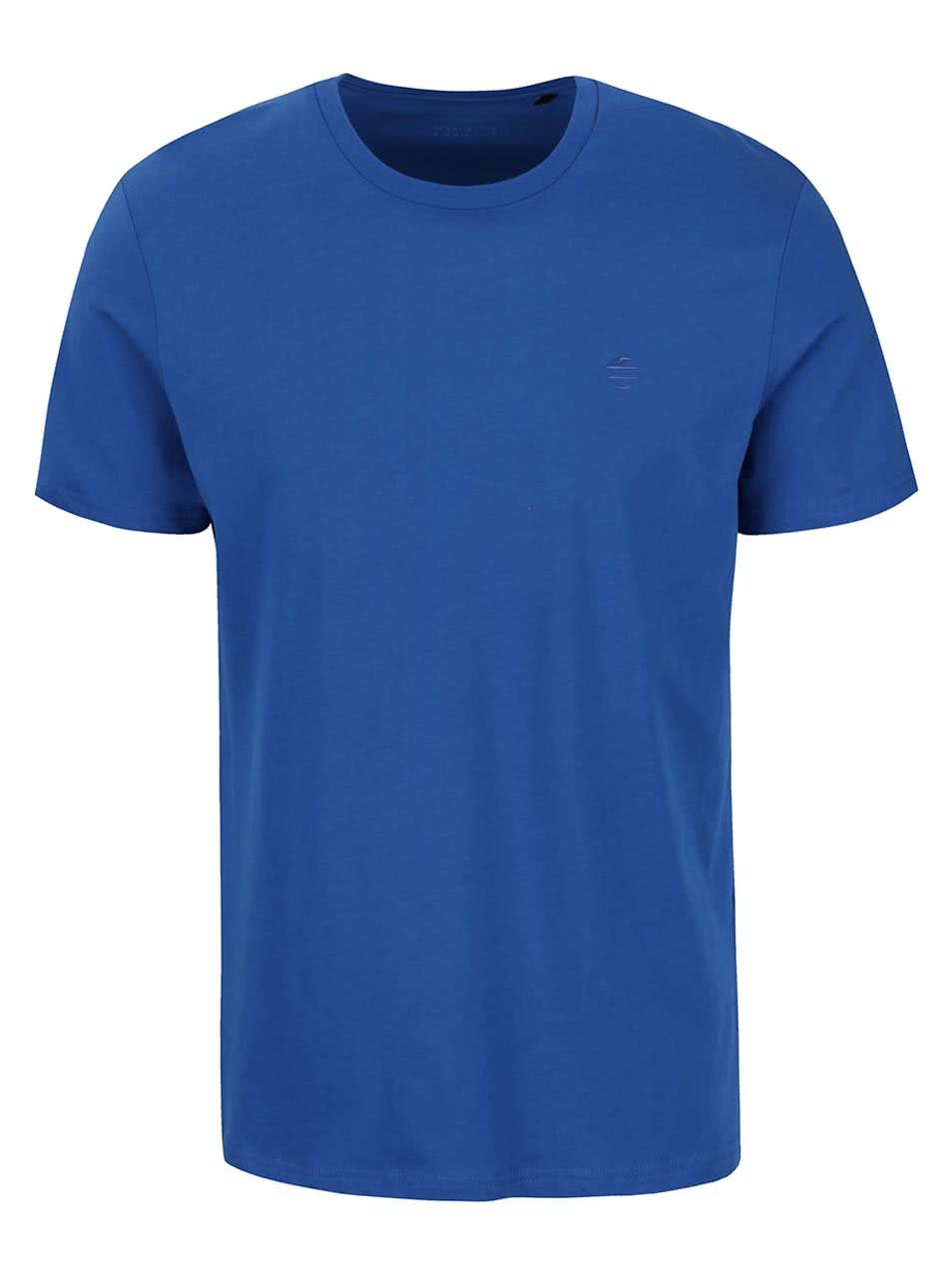 Modré pánské triko s potiskem Perry Ellis Tour