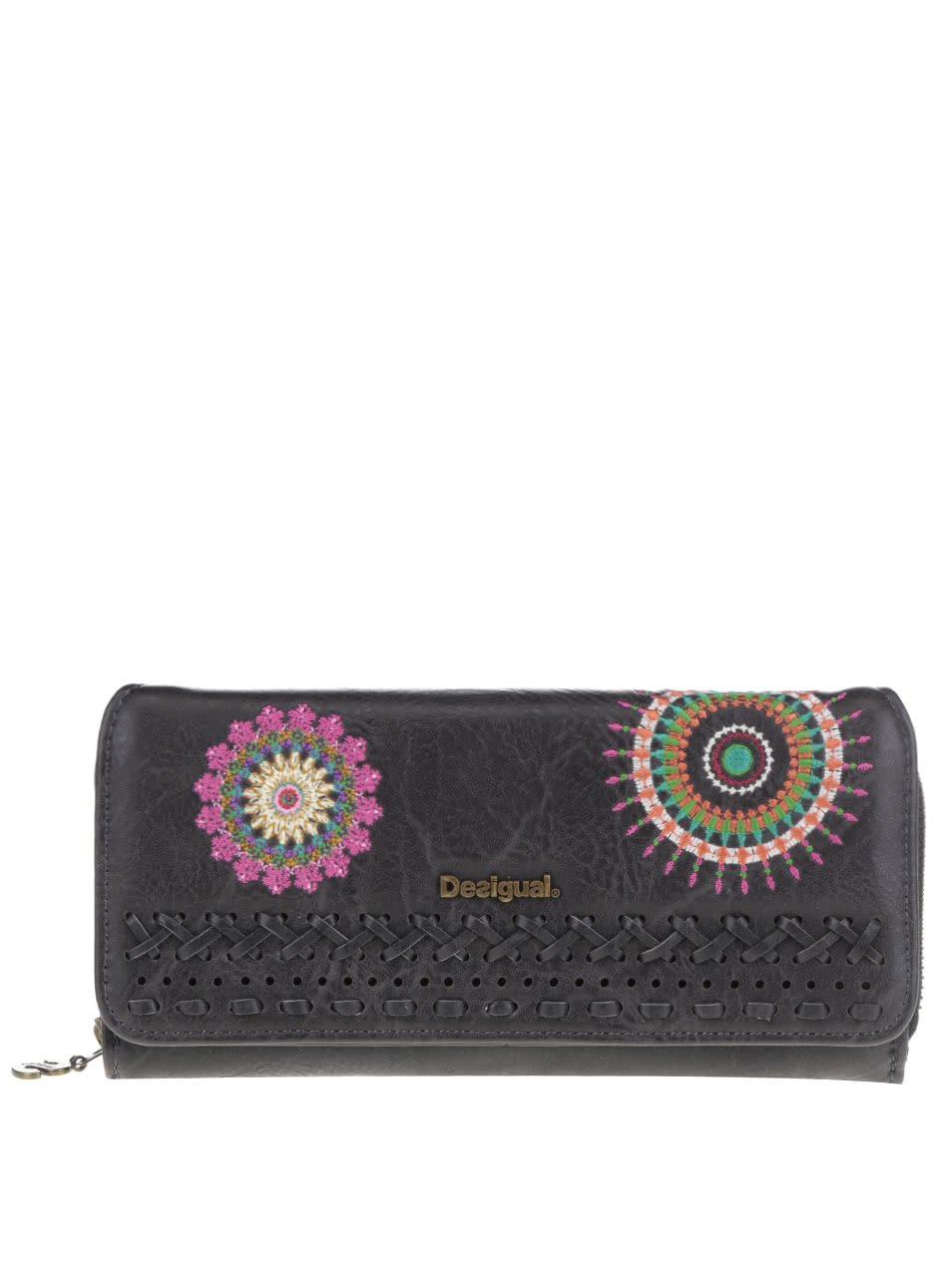 Černá peněženka s barevným vzorem Desigual Maria Suzie