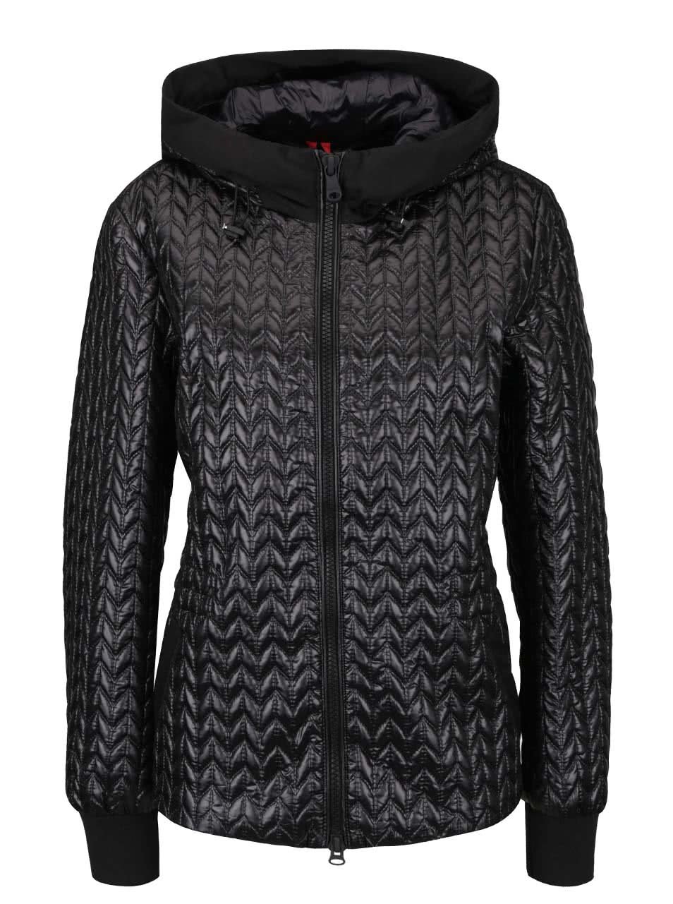 Černá dámská bunda s kapucí Geox