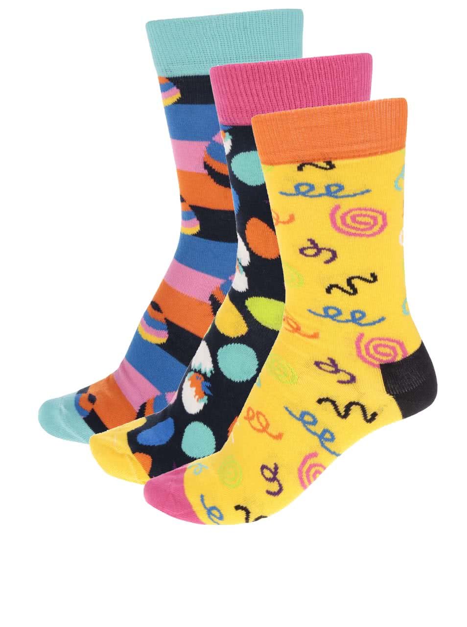 Sada tří párů dámských ponožek Happy Socks Easter Gift Box