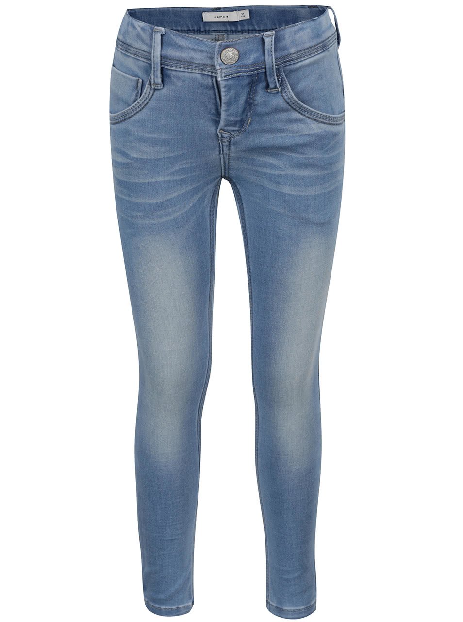Světle modré holčičí skinny džíny s vyšisovaným efektem name it Sus