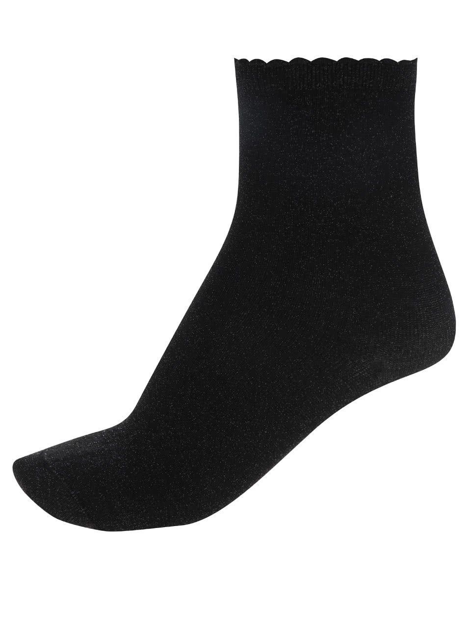 Černé třpytivé ponožky Pieces Sebby