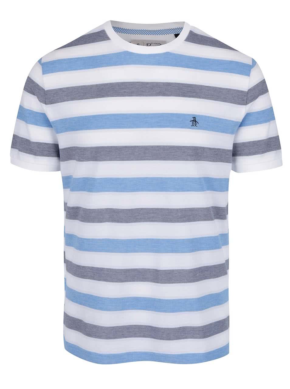 Modro-bílé pruhované triko Original Penguin Birdseye