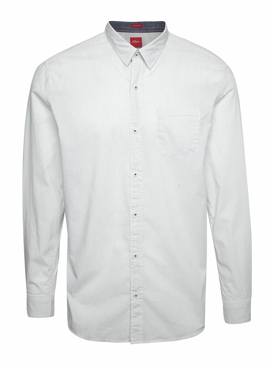 Krémová pánská košile s jemným vzorem s.Oliver