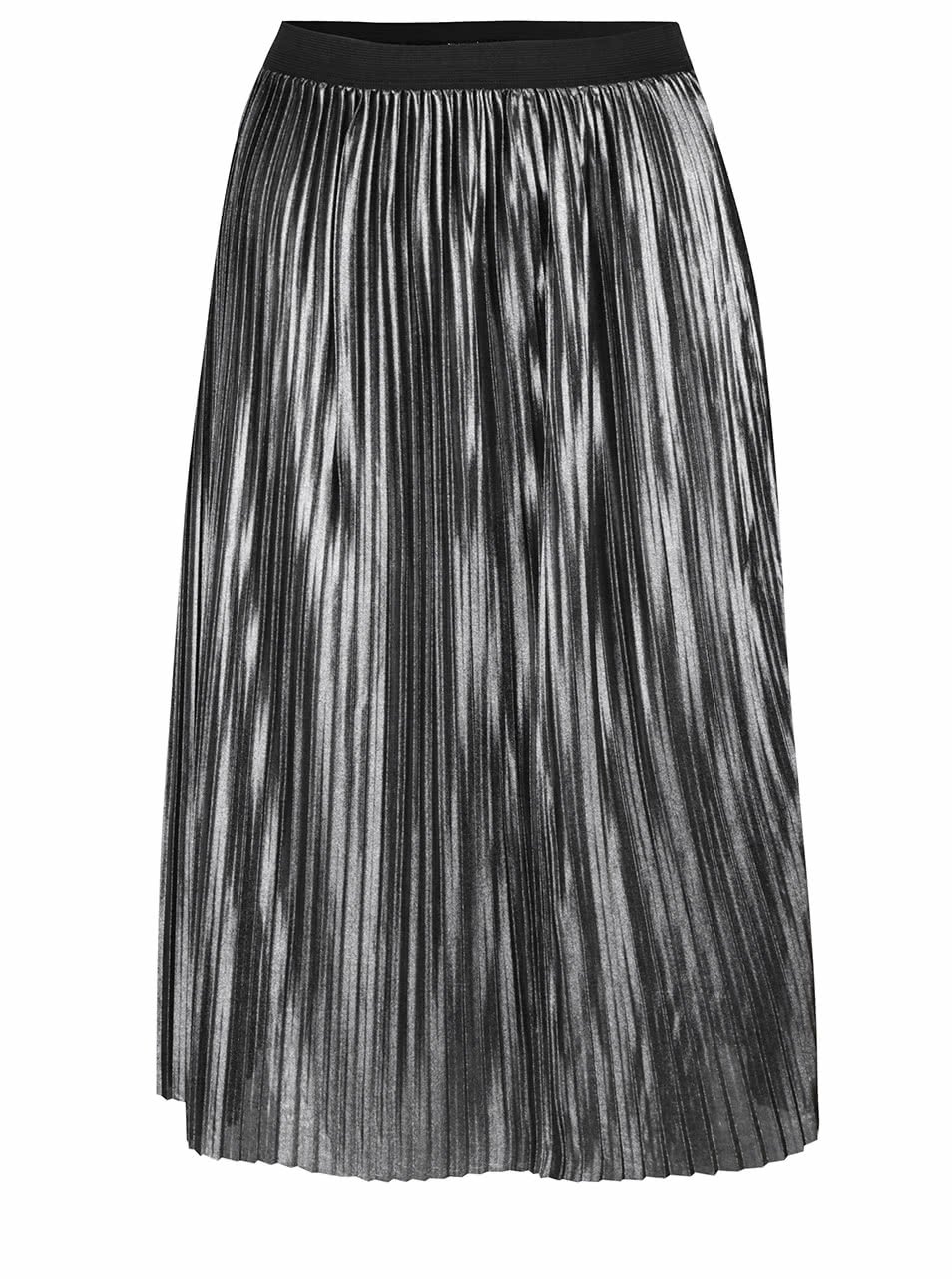Metalická midi sukně ve stříbrné barvě Jacqueline de Yong Meta