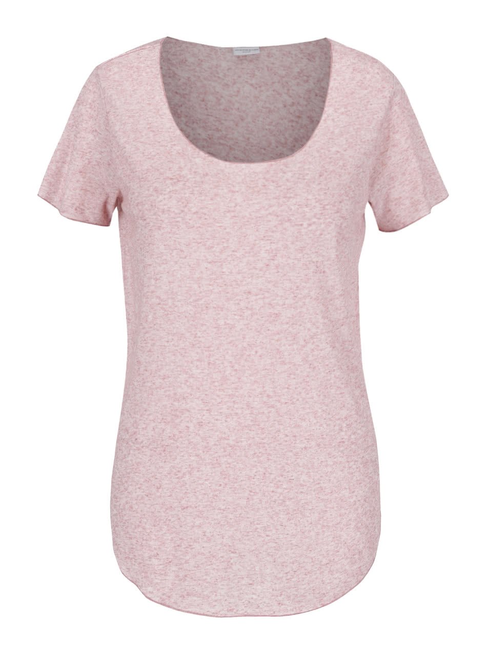 Růžové žíhané tričko s příměsí lnu Jacqueline de Yong Linette
