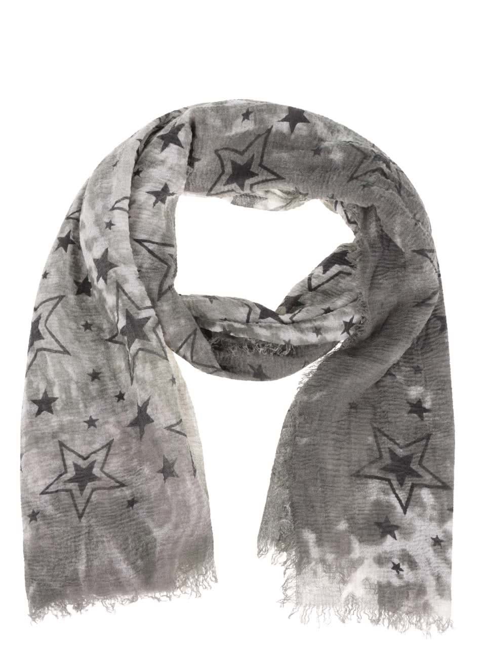 Khaki šátek s motivem hvězd Haily´s Estefania