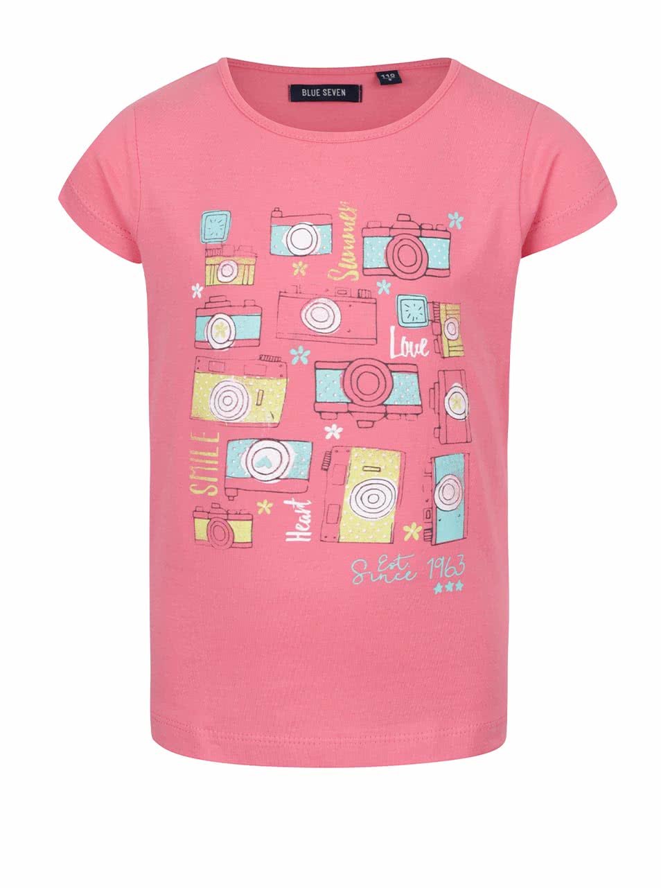 Růžové holčičí tričko s potiskem Blue Seven