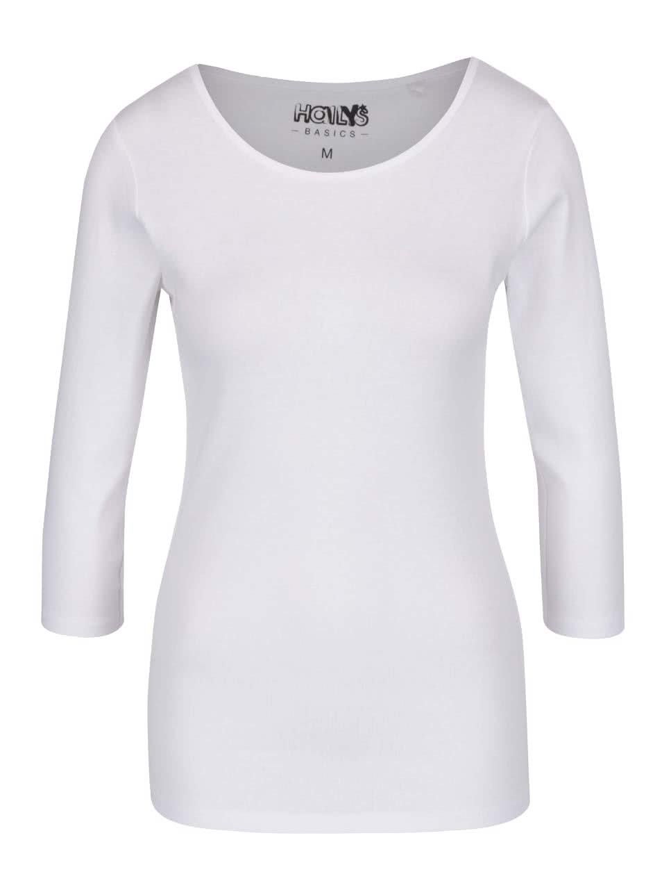 Bílé basic tričko s 3/4 rukávy Haily´s Zora