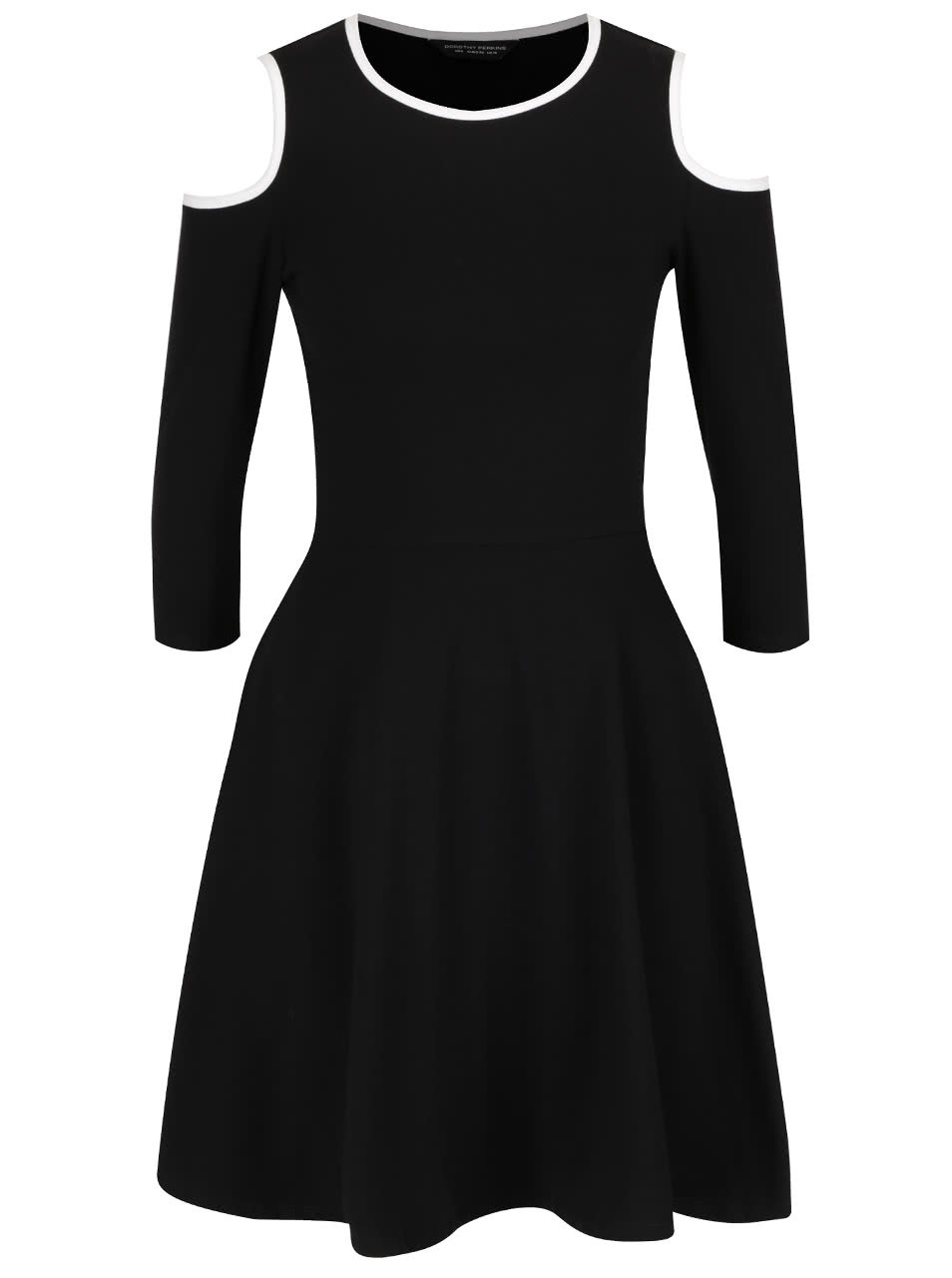 Černé šaty s průstřihy na ramenou Dorothy Perkins