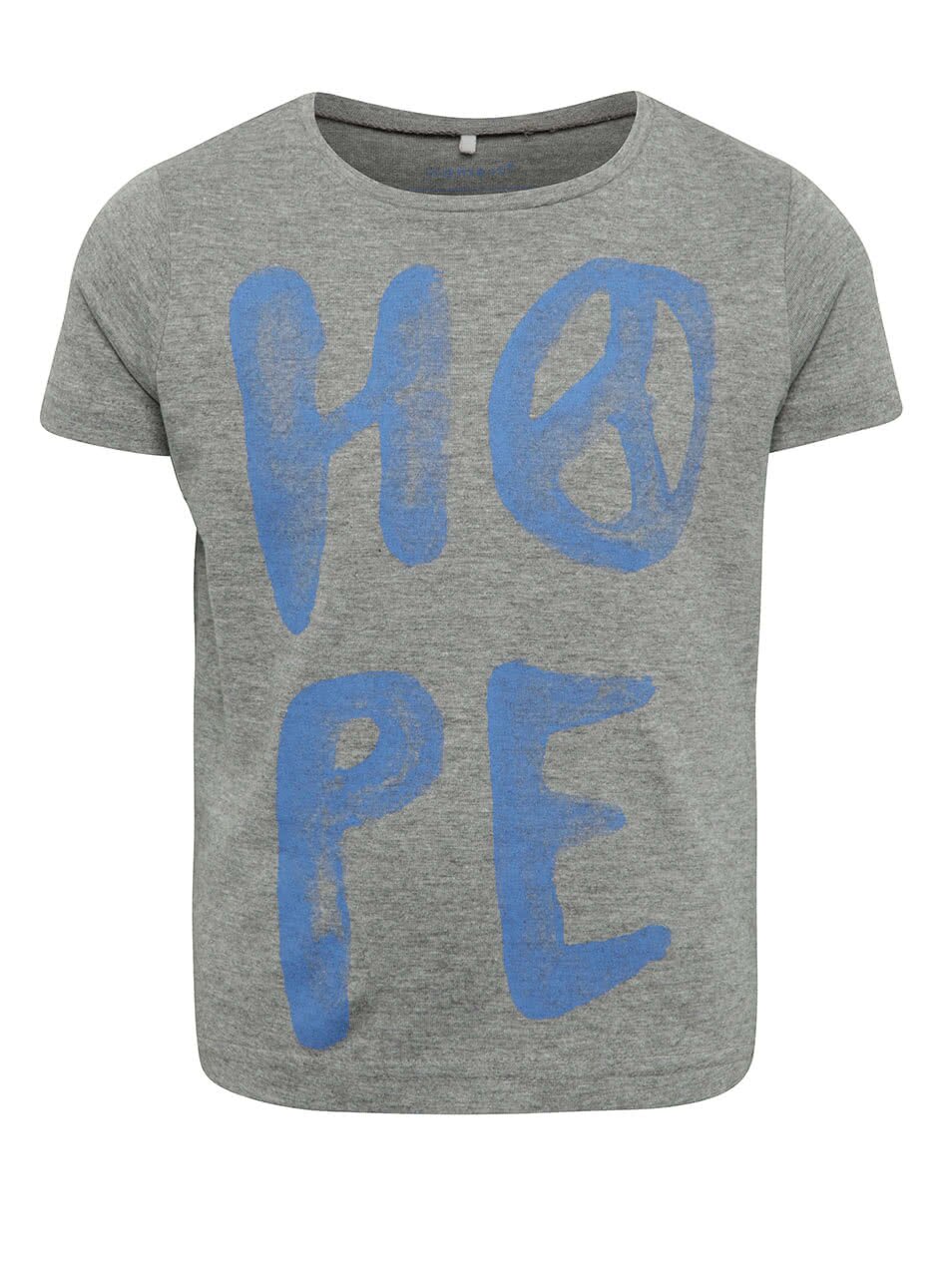 Šedé holčičí tričko s potiskem name it Kope