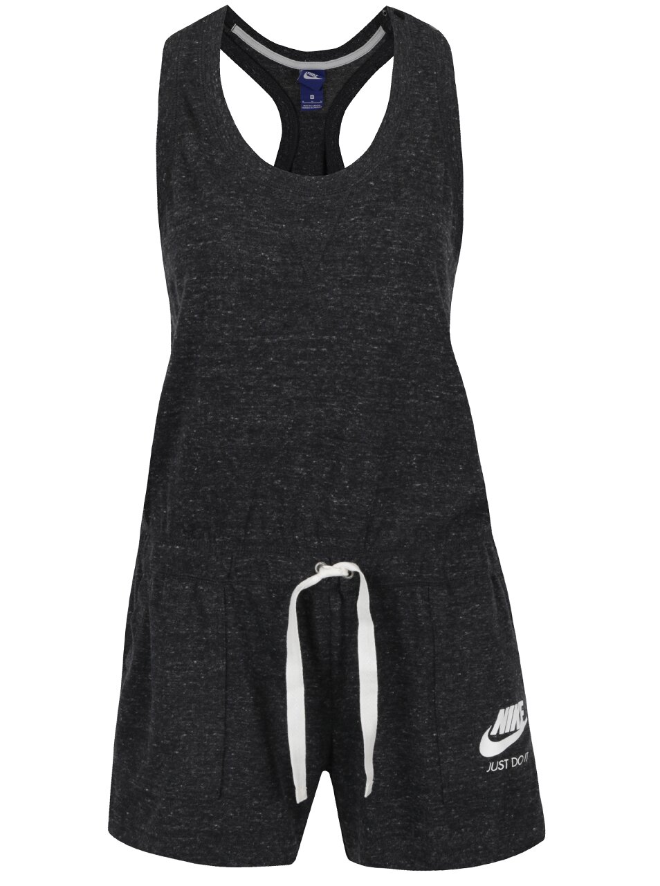 Černý dámský krátký žíhaný overal Nike Černý dámský krátký žíhaný overal Nike