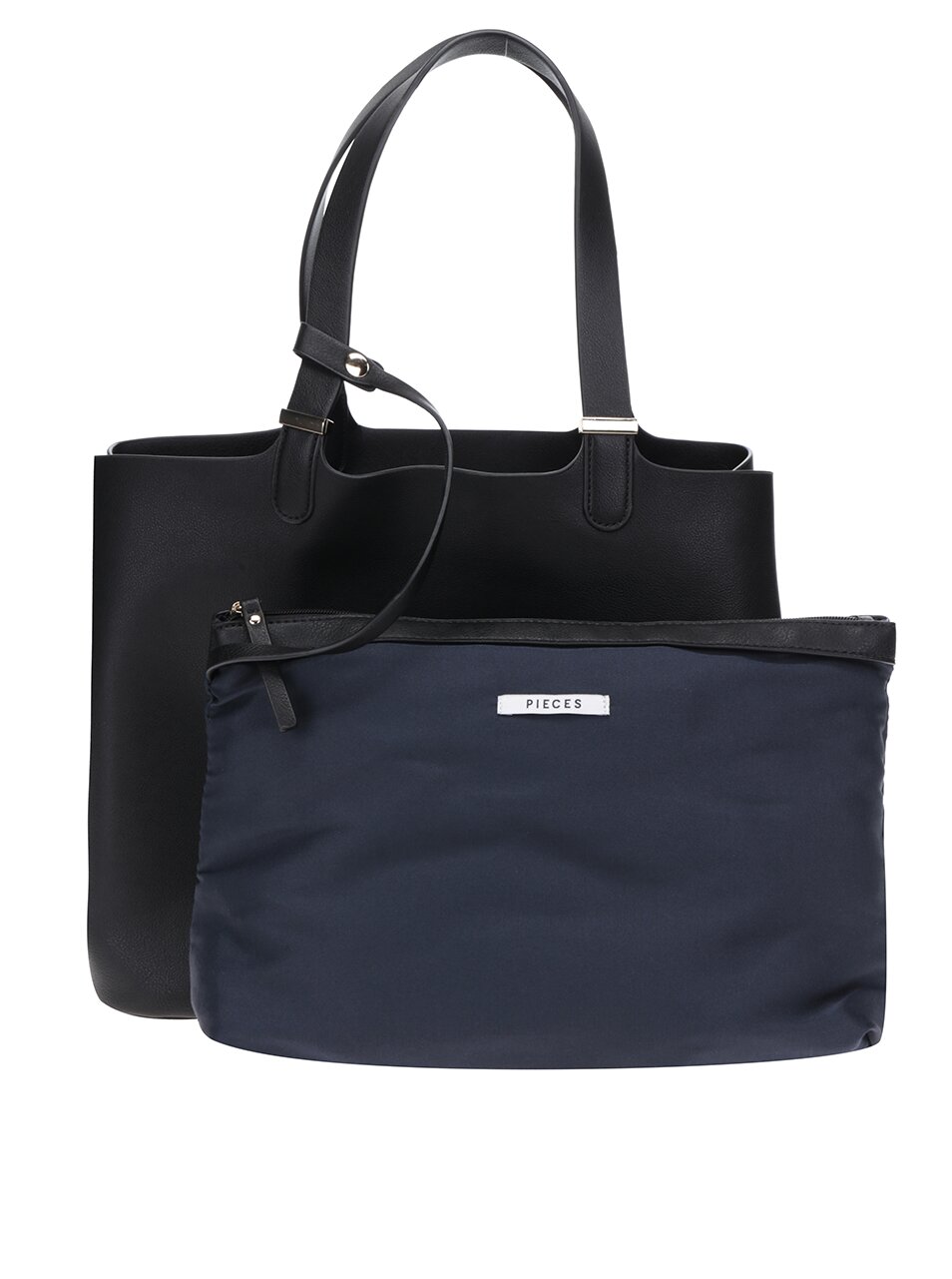 Černý shopper 2v1 Pieces Kopa
