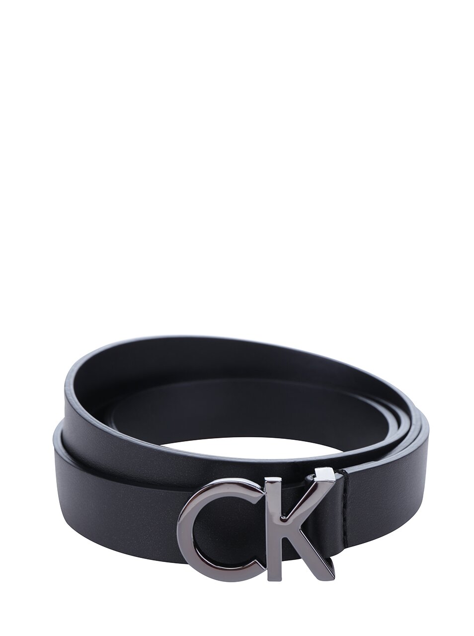 Černý dámský tenký kožený pásek Calvin Klein Skinny Černý dámský tenký kožený pásek Calvin Klein Skinny