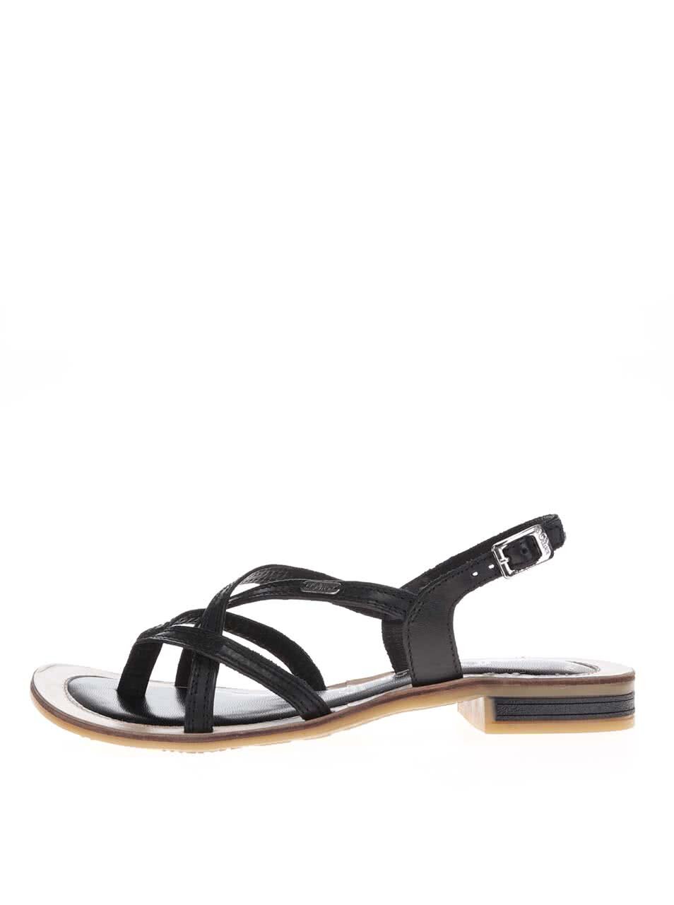 Sandale S Oliver Negre Din Piele Zoot Ro