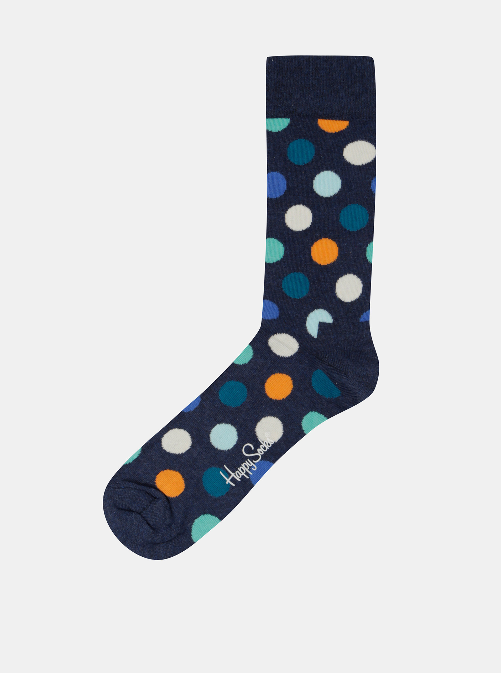 Fotografie Modré ponožky s barevnými puntíky Happy Socks Big Dots