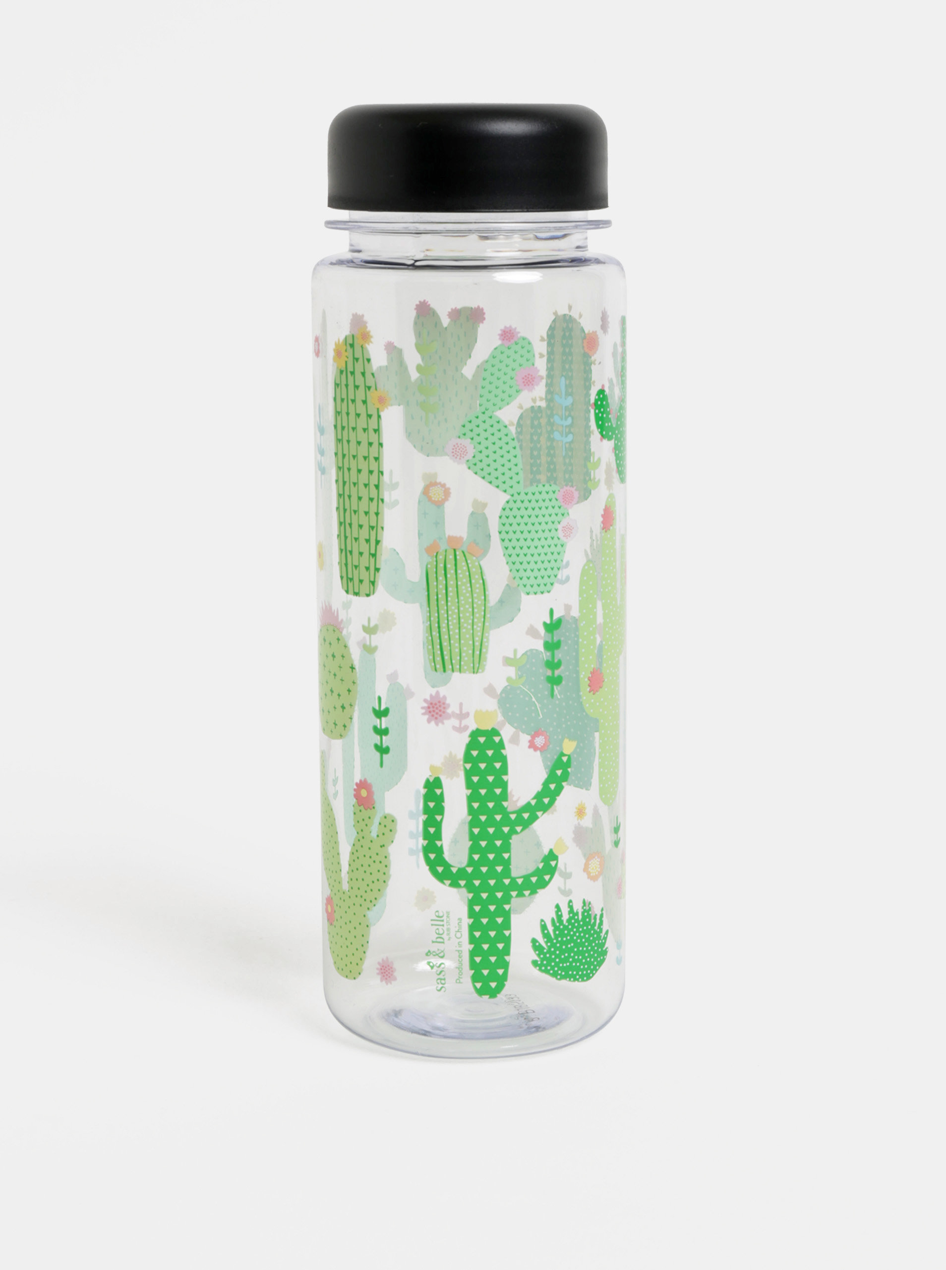 Plastová láhev na vodu s motivem kaktusů Sass & Belle