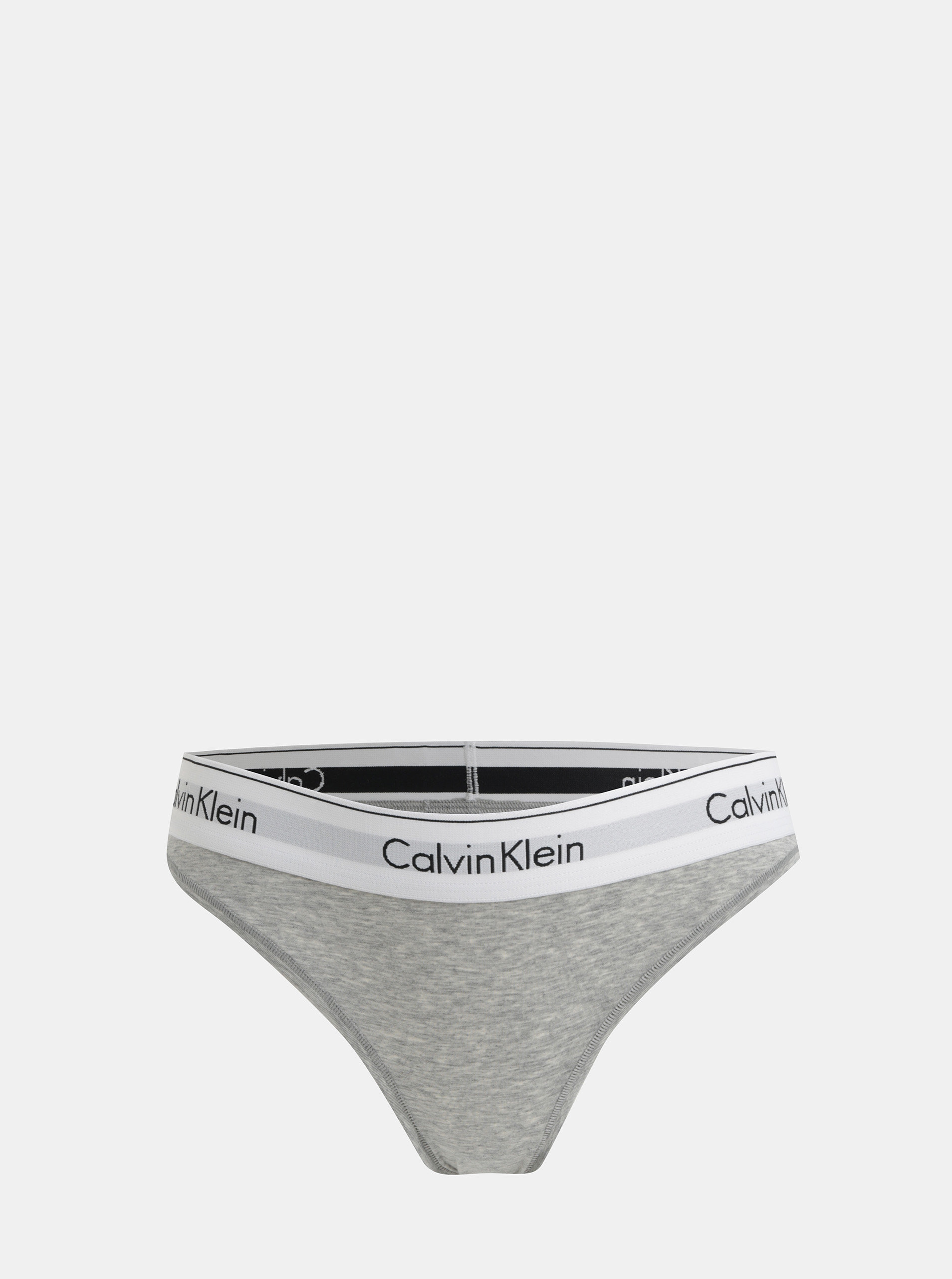 Šedé žíhané kalhotky s širokým lemem Calvin Klein Underwear