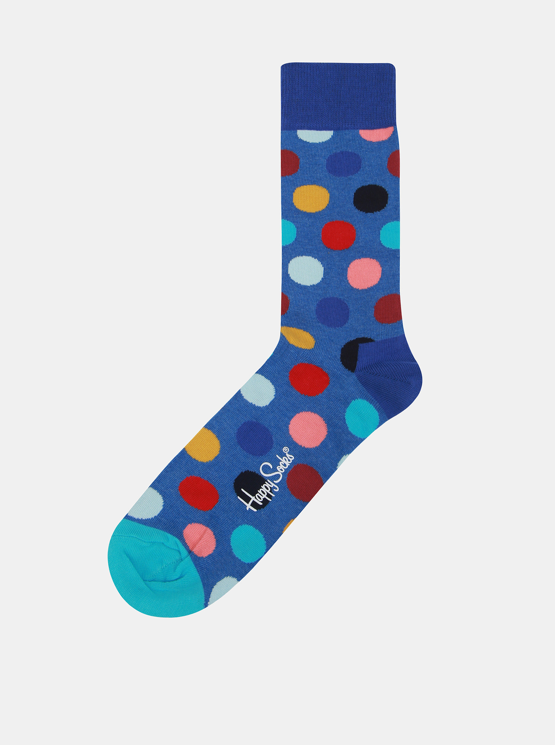 Fotografie Modré puntíkované ponožky Happy Socks Big Dot