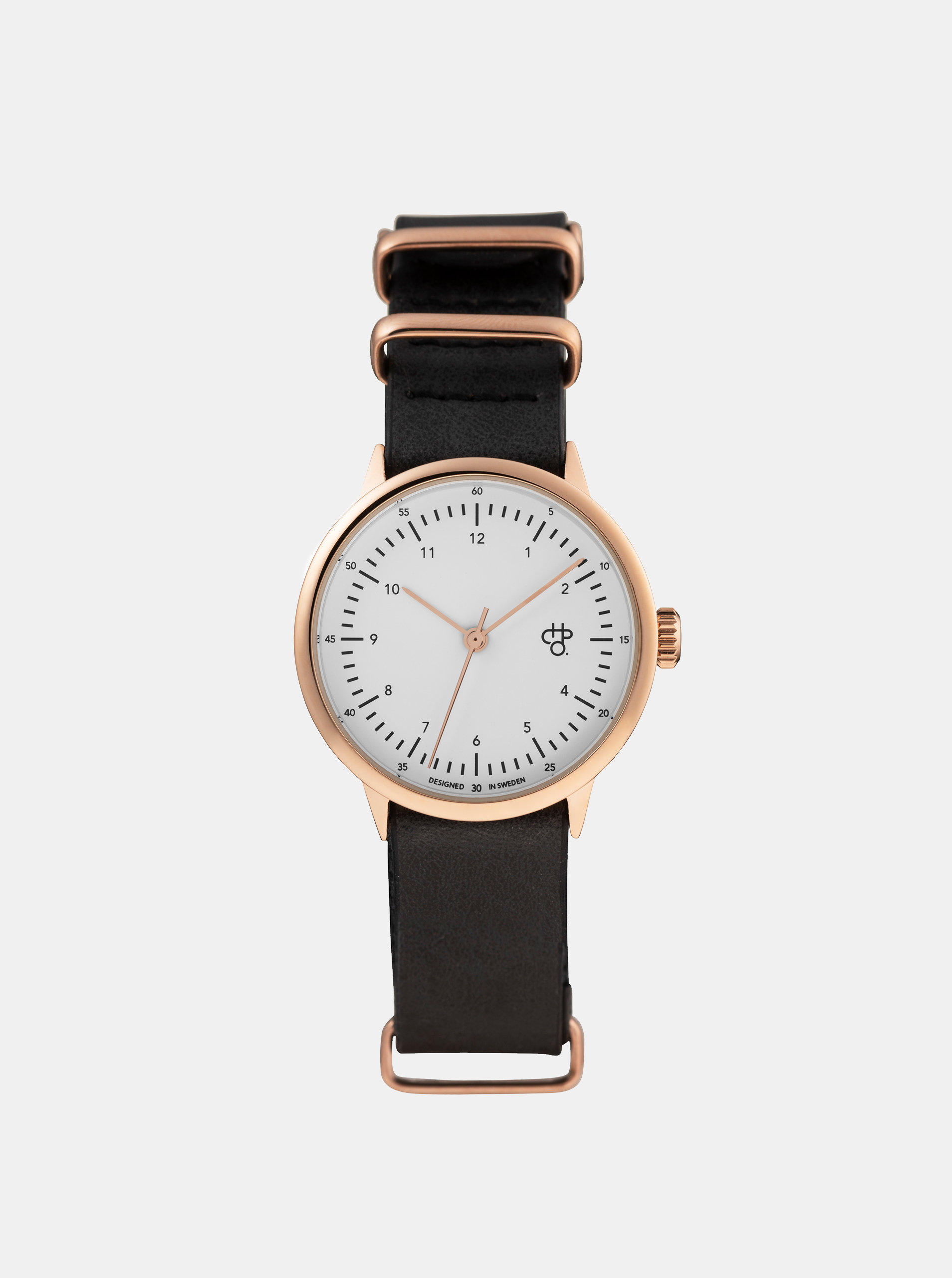 Fotografie Dámské hodinky s černým páskem z veganské kůže CHPO Harold Mini