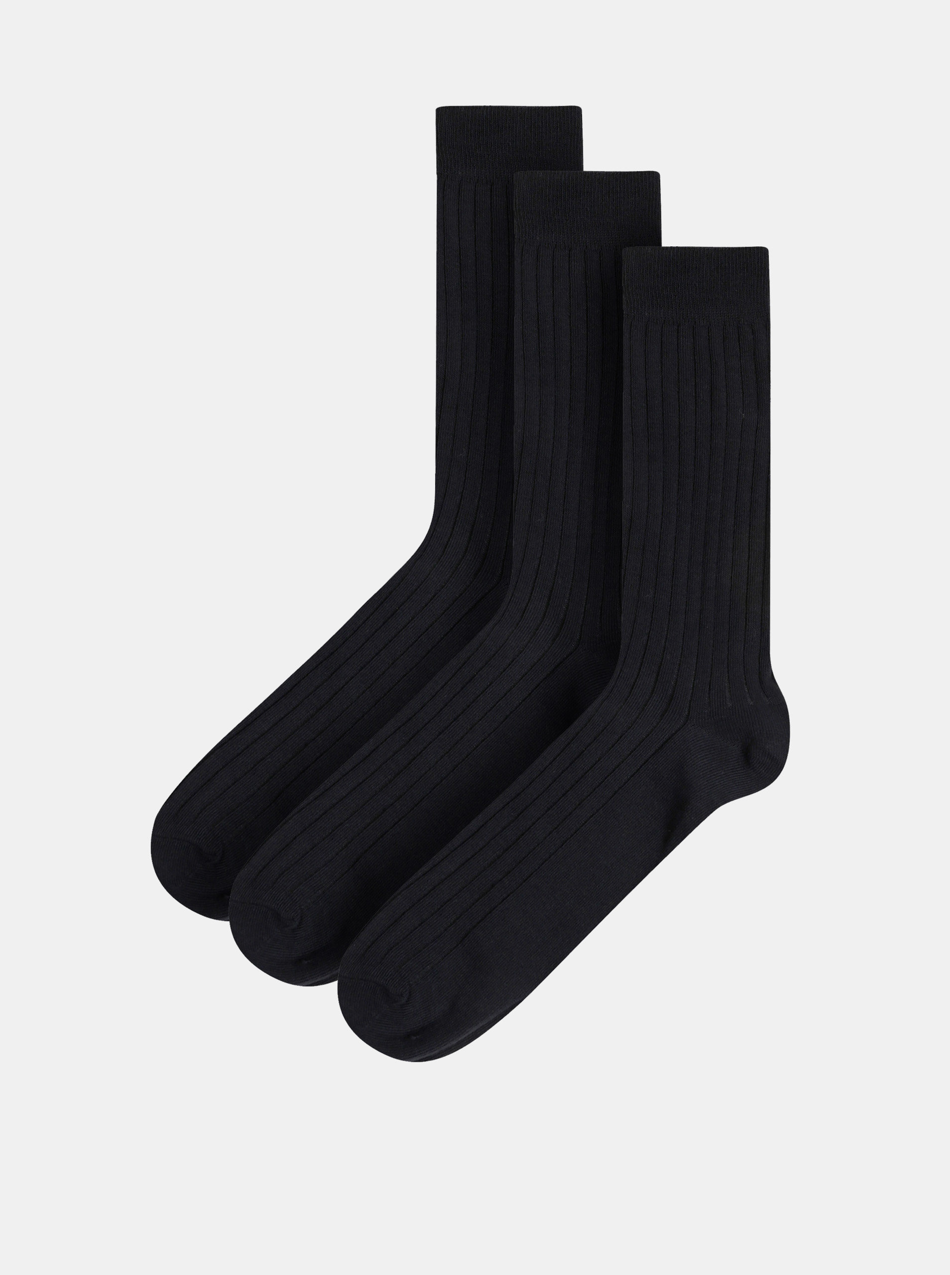 Fotografie Sada tří párů černých ponožek Selected Homme Pete