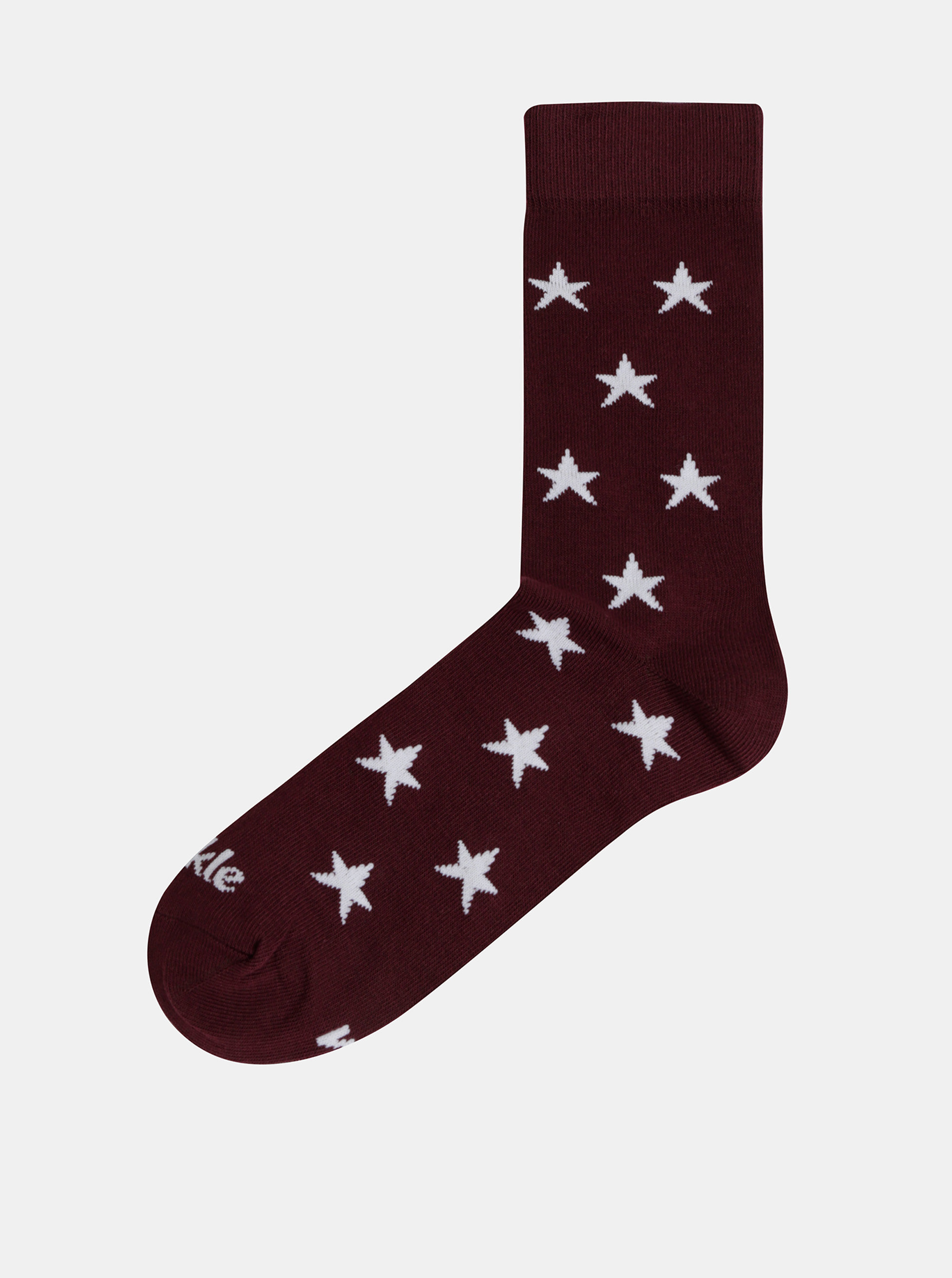 Vínové vzorované ponožky Fusakle Hvězda