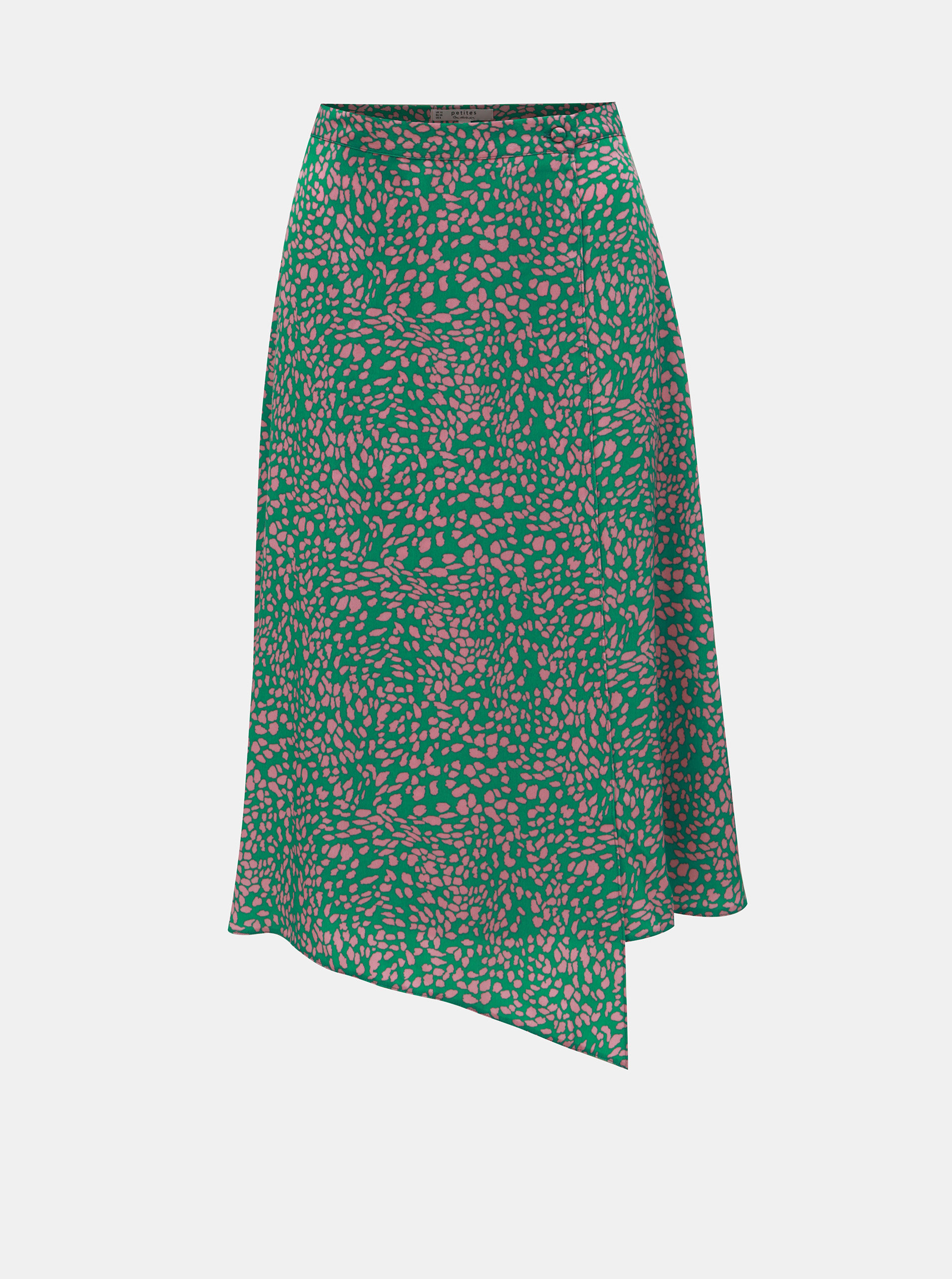 Fotografie Zelená vzorovaná zavinovací sukně Miss Selfridge