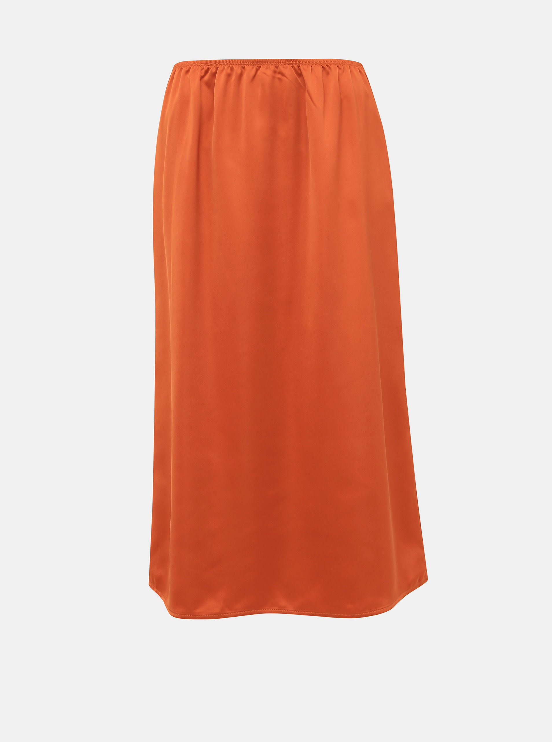 Oranžová midi sukně ONLY Mania