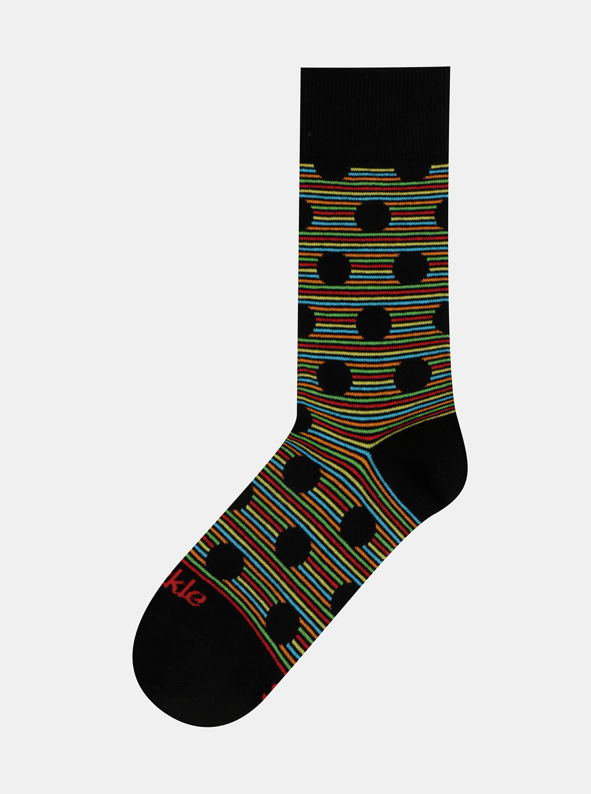 Černé vzorované ponožky Fusakle Chameleon