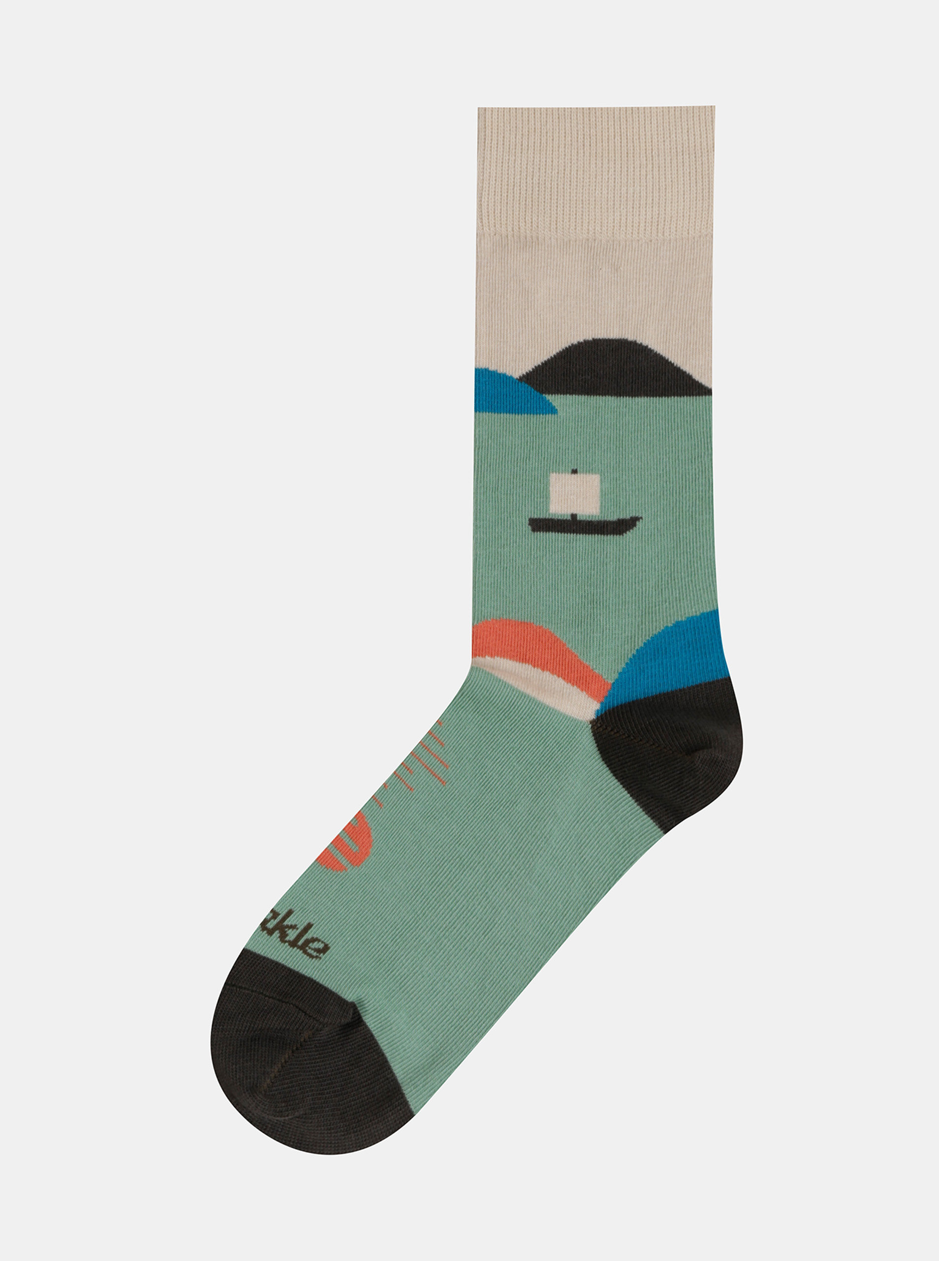 Fotografie Zelené vzorované ponožky Fusakle Na přehradě