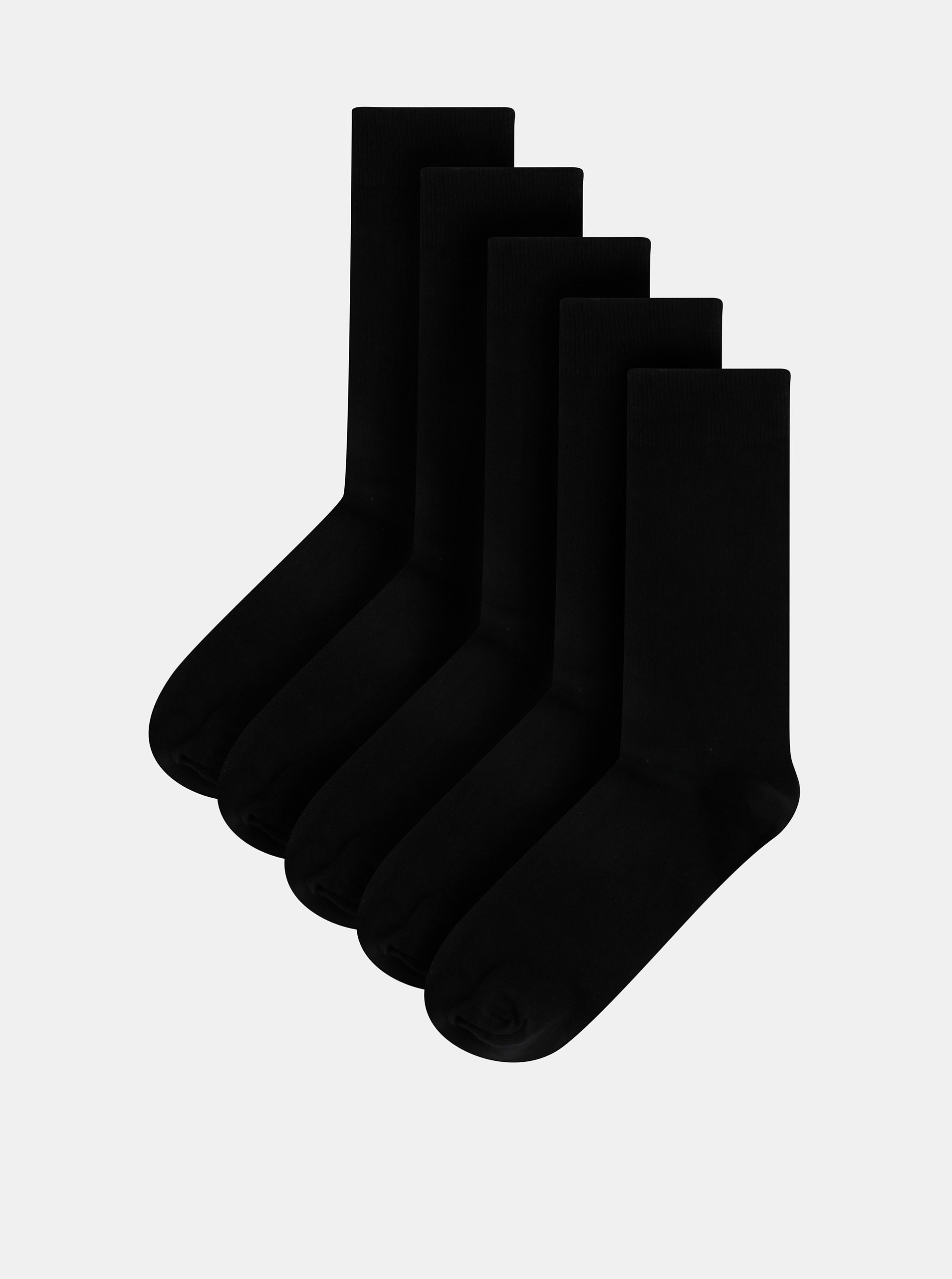 Fotografie Sada pěti párů černých ponožek M&Co