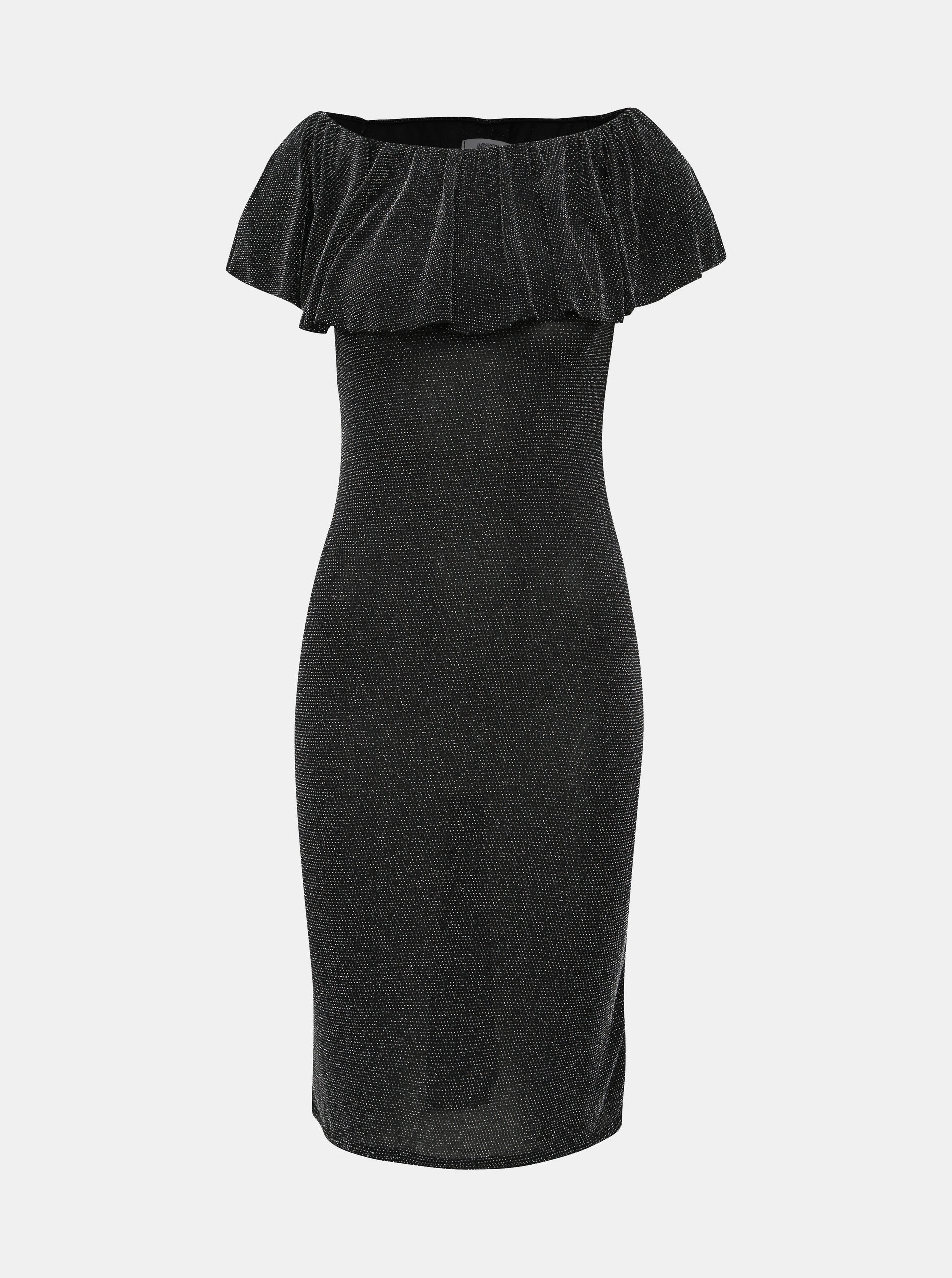 Černé pouzdrové šaty se třpytivým efektem Haily´s Milena