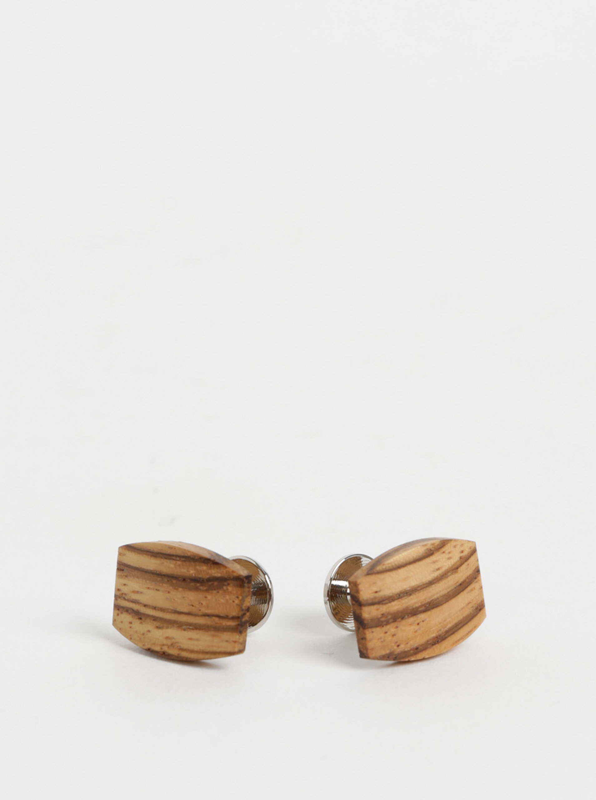 Hnědé dřevěné manžetové knoflíčky BeWooden