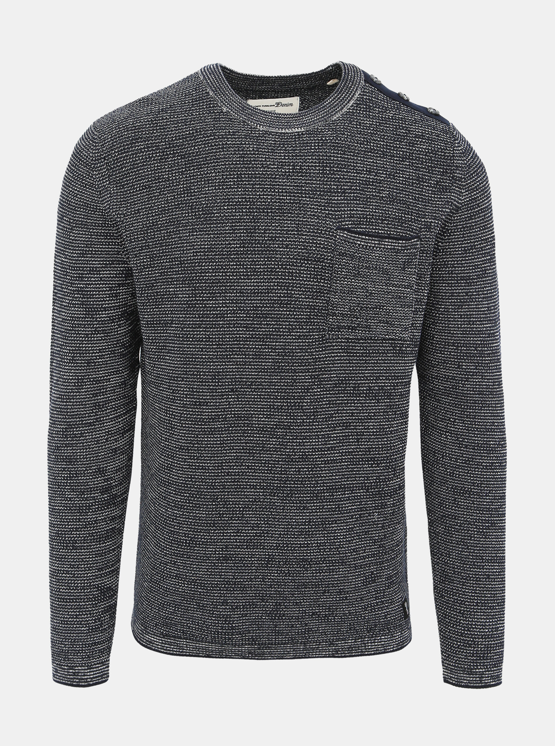 Tmavě modrý pánský svetr Tom Tailor Denim