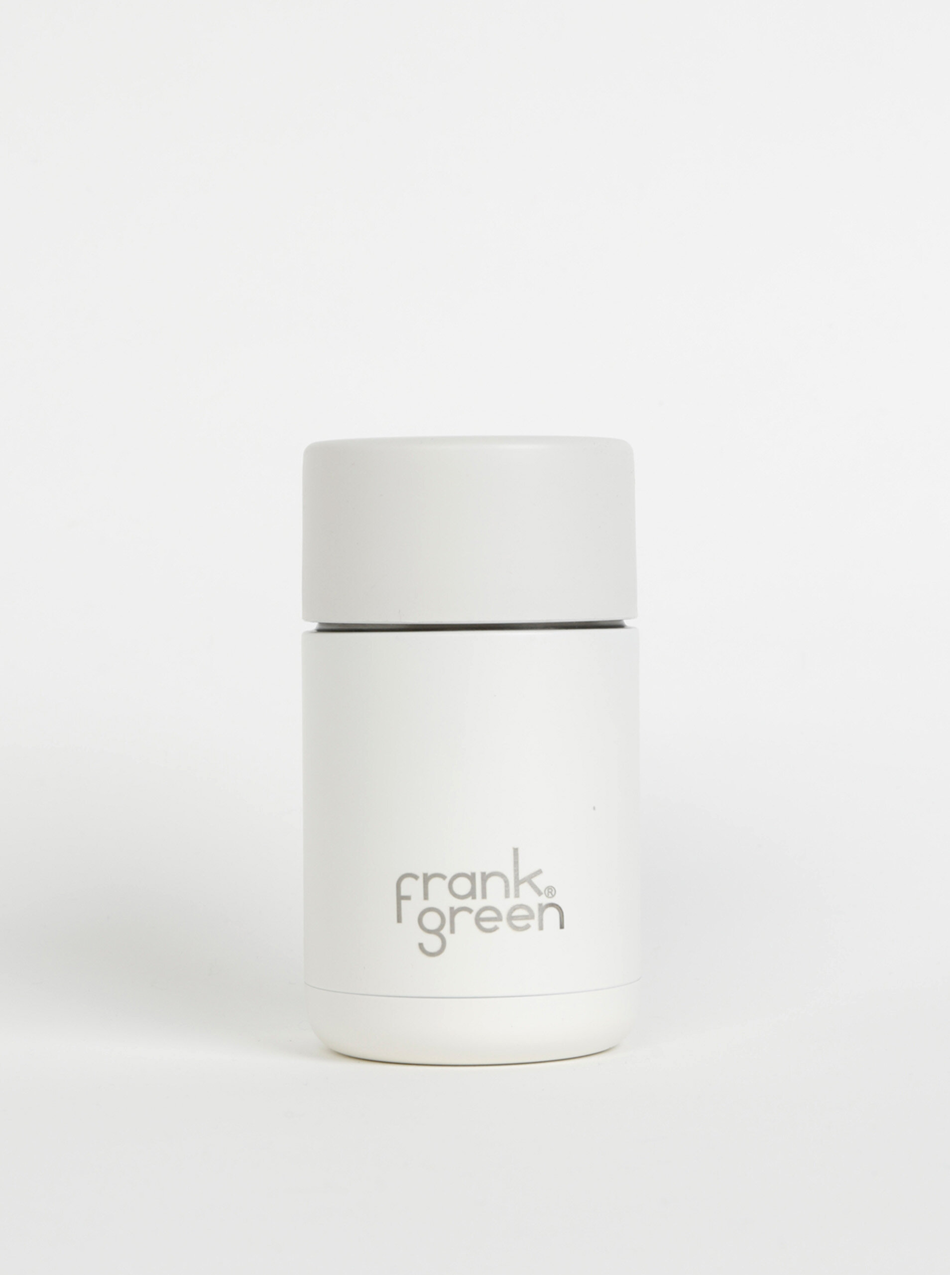 Bílý nerezový cestovní hrnek Frank Green Ceramic 295 ml
