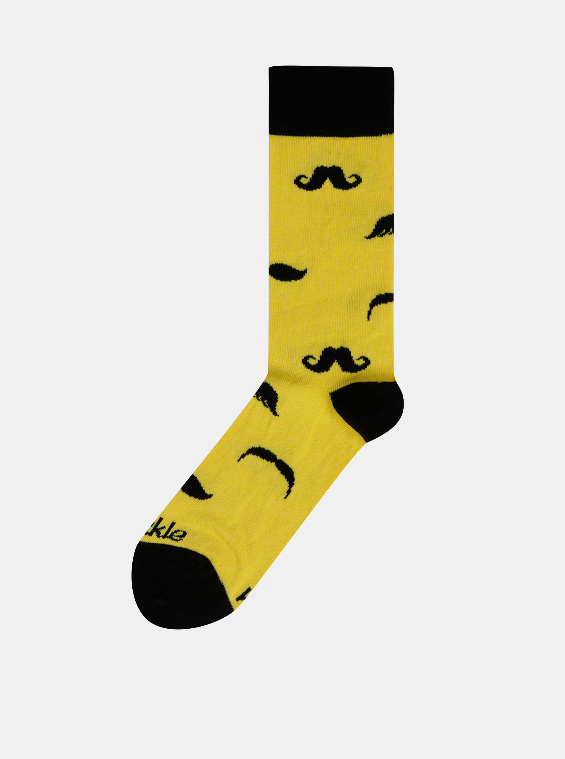 Fotografie Žluté vzorované ponožky Fusakle Fúzač retro