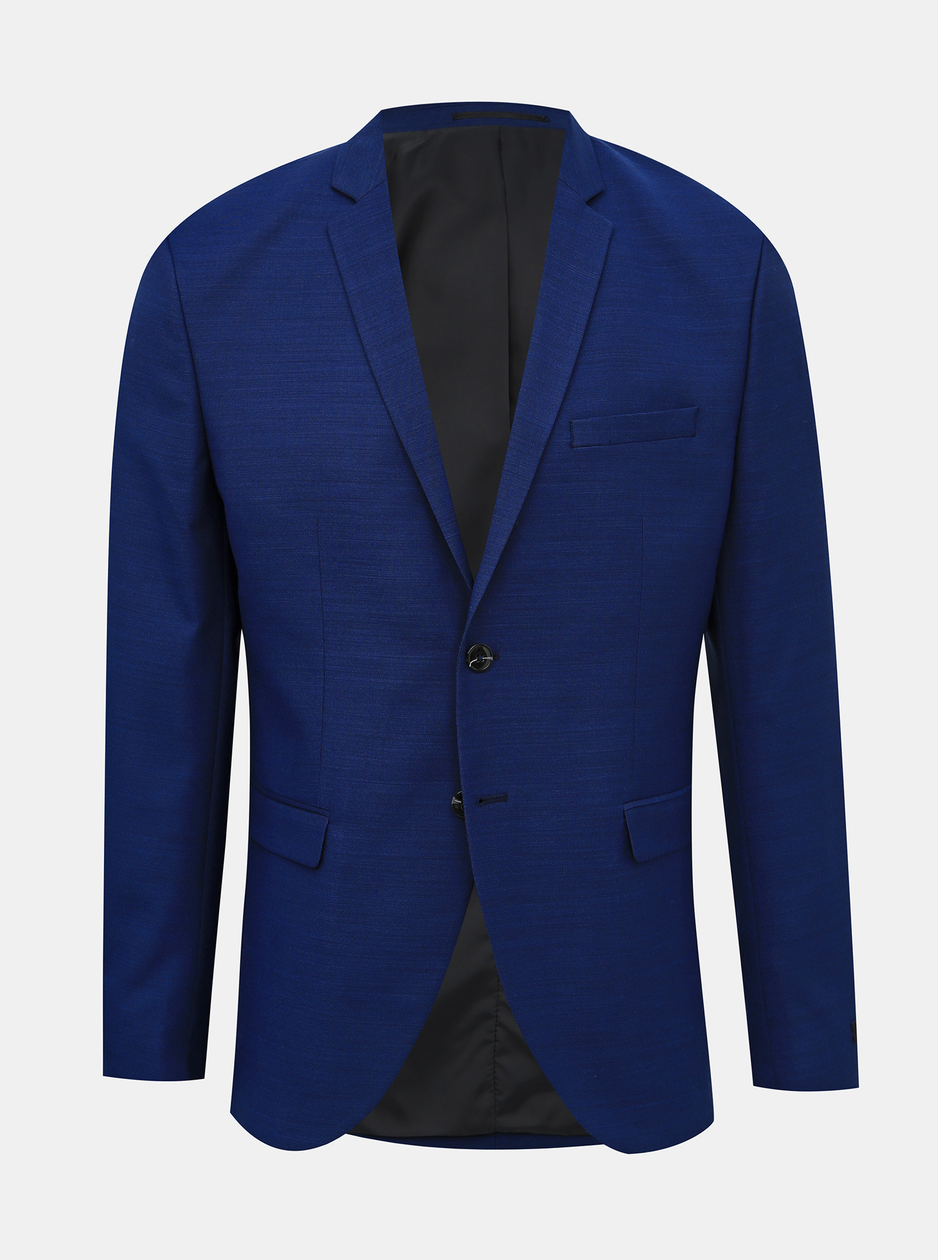 Fotografie Modré oblekové sako s příměsí vlny Jack & Jones Solaris