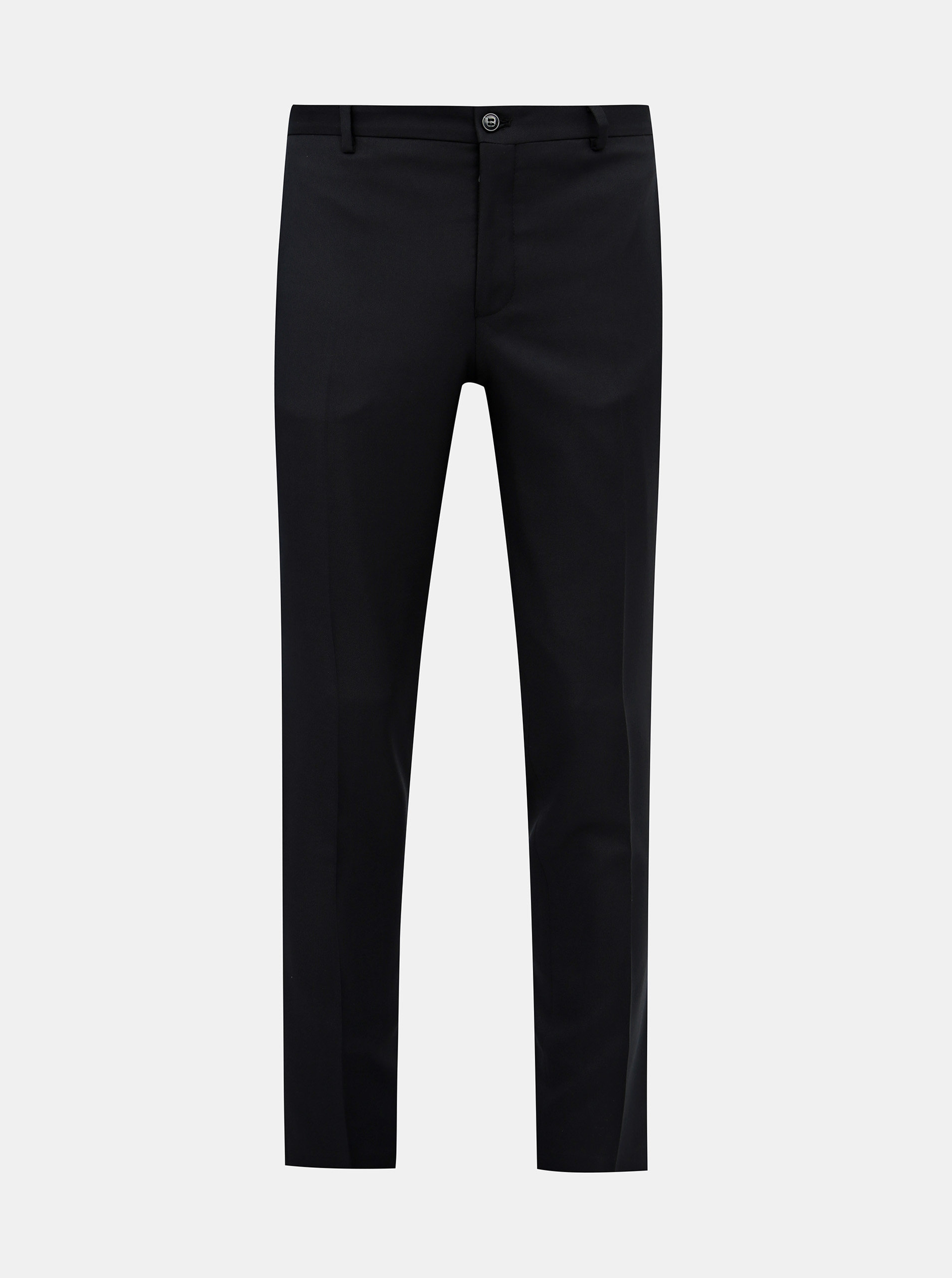 Fotografie Černé oblekové slim fit kalhoty s příměsí vlny Jack & Jones Solaris