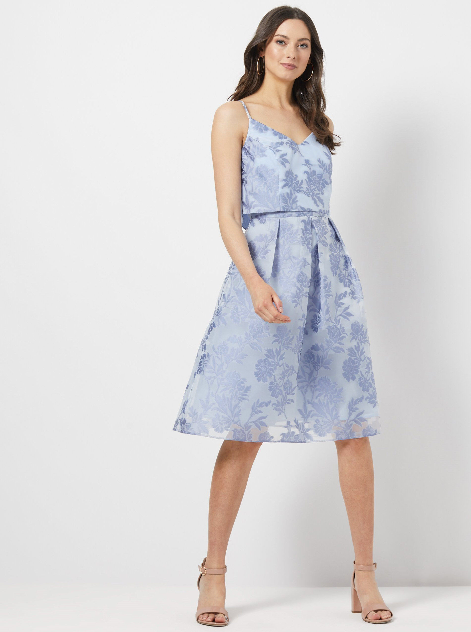 Světle modré květované šaty Dorothy Perkins