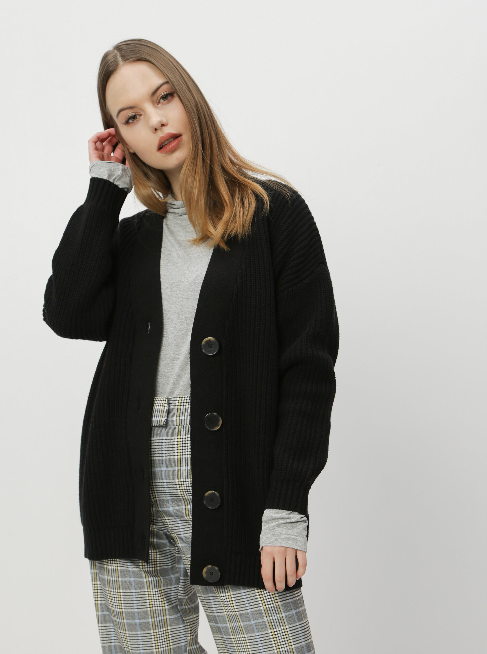 Černý kardigan Selected Femme Bailey