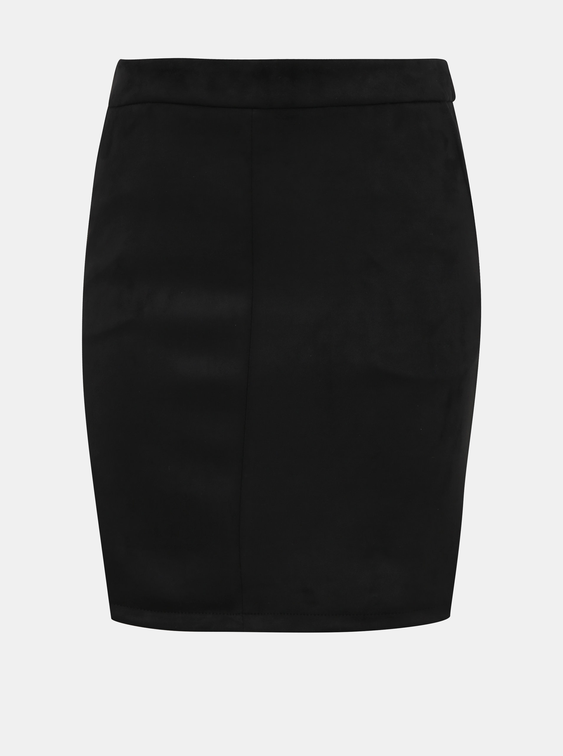 Fotografie Černá pouzdrová sukně v semišové úpravě VILA Faddy