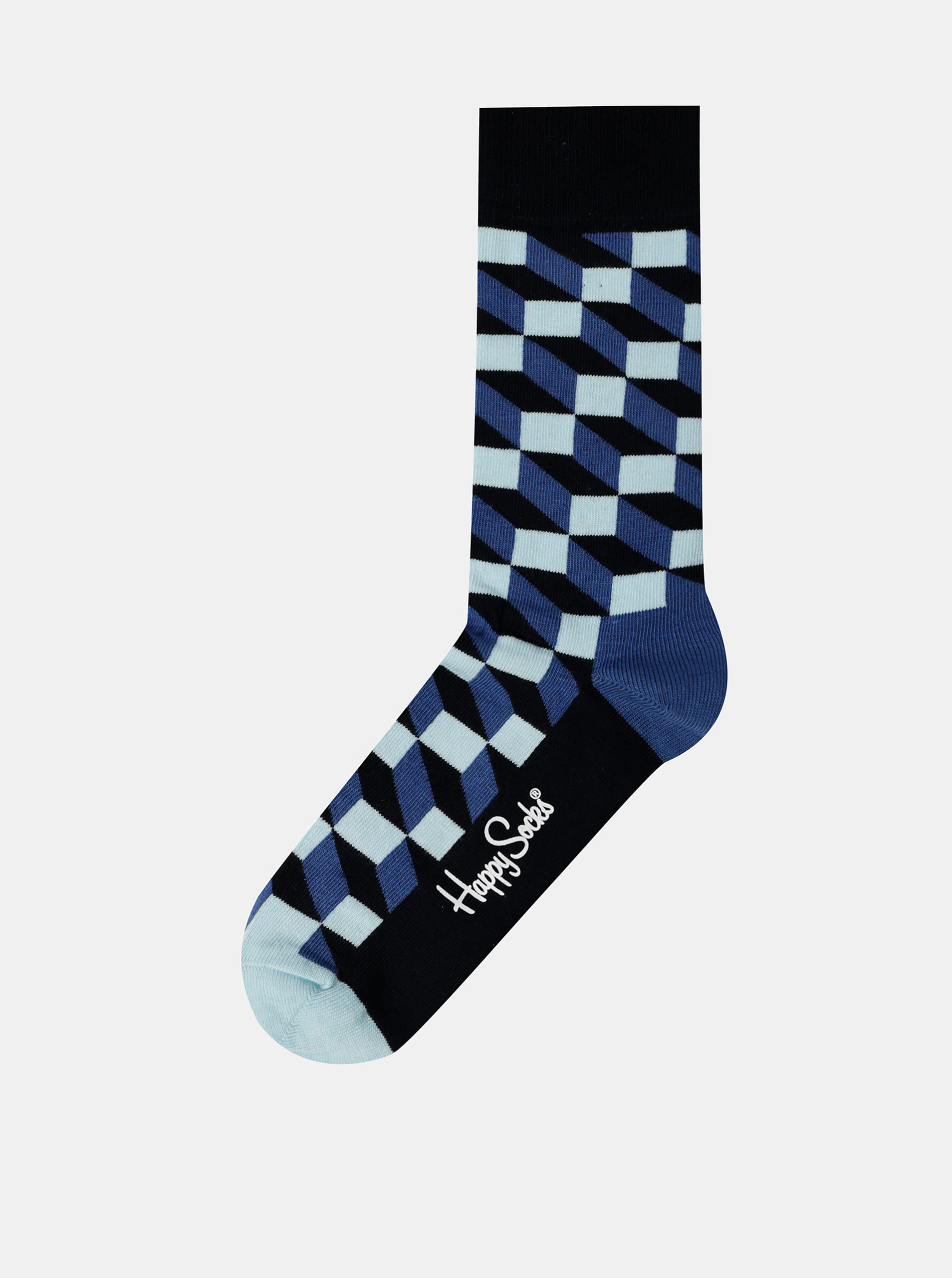 Fotografie Modré pánské ponožky Happy Socks Filled Optic